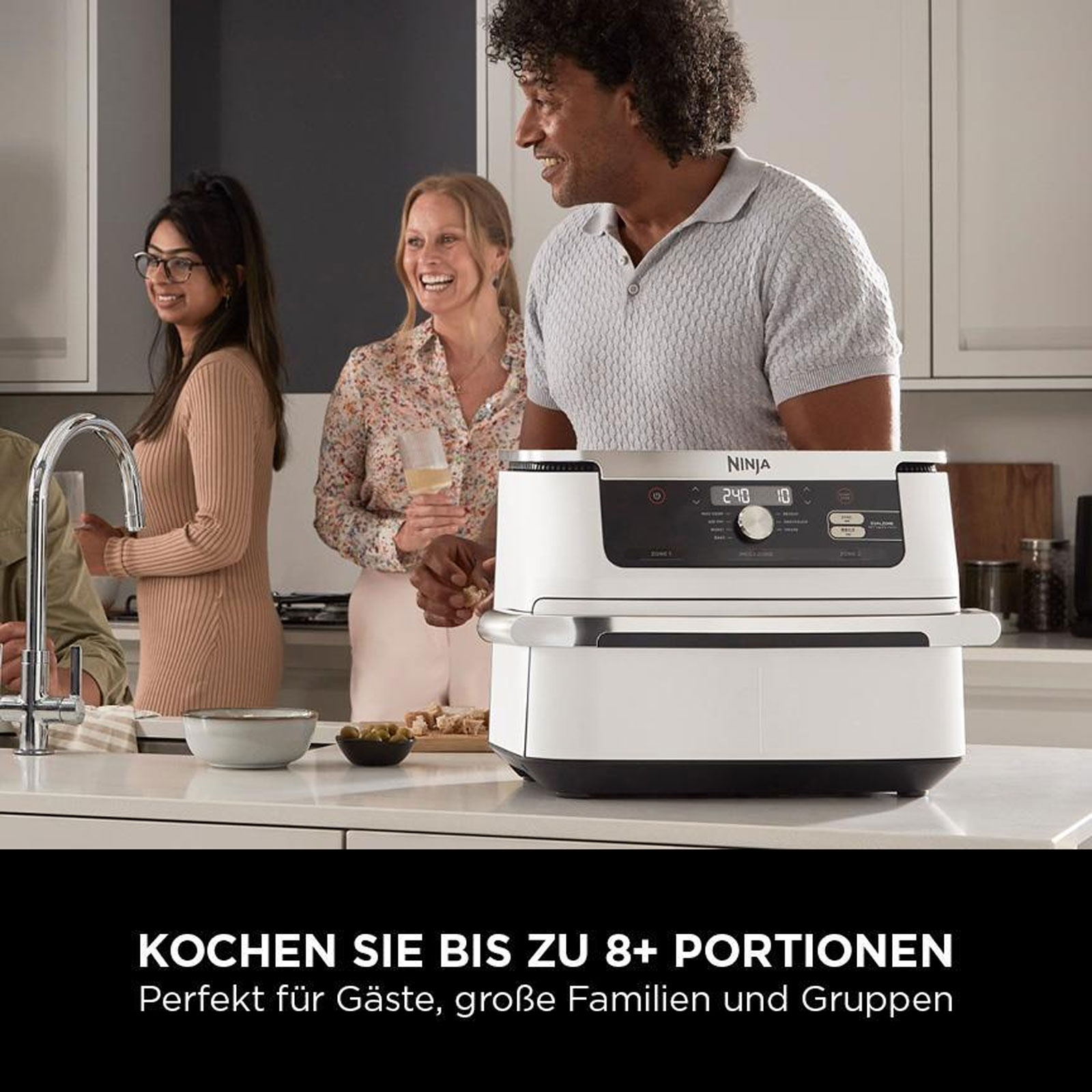 Ninja AF500EUWH Foodi FlexDrawer Doppel-Heißluftfritteuse