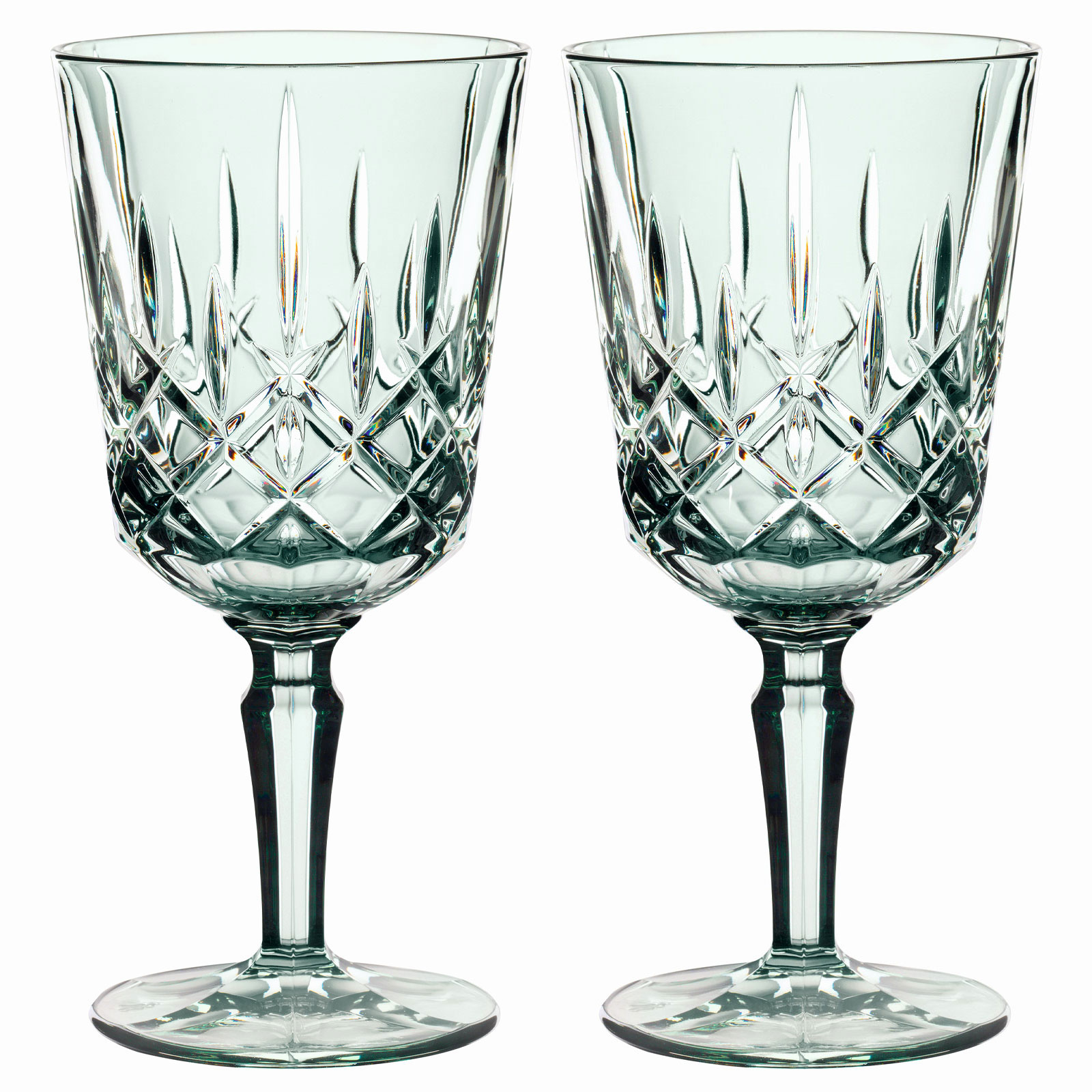 Nachtmann, 2-teiliges Weingläser-Set, Grüne Cocktailgläser/Weingläser, Kristallglas, 355 ml, Mint, Noblesse Colors, 105220