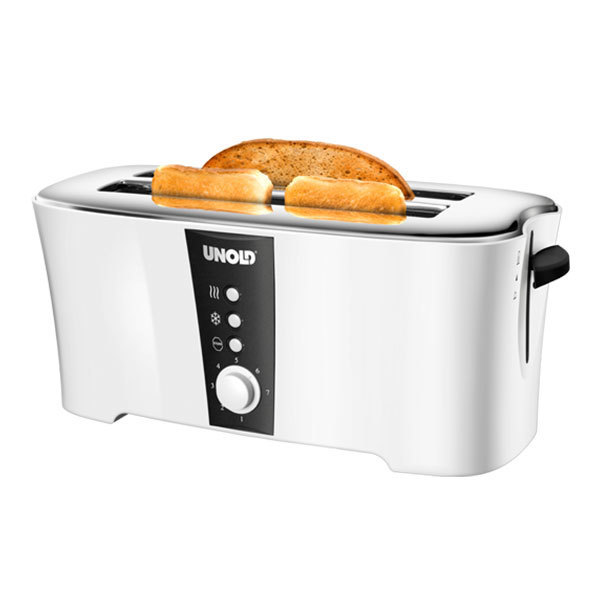 UNOLD 38020 Design Dual 4-Scheiben-Doppel-Langschlitz-Toaster