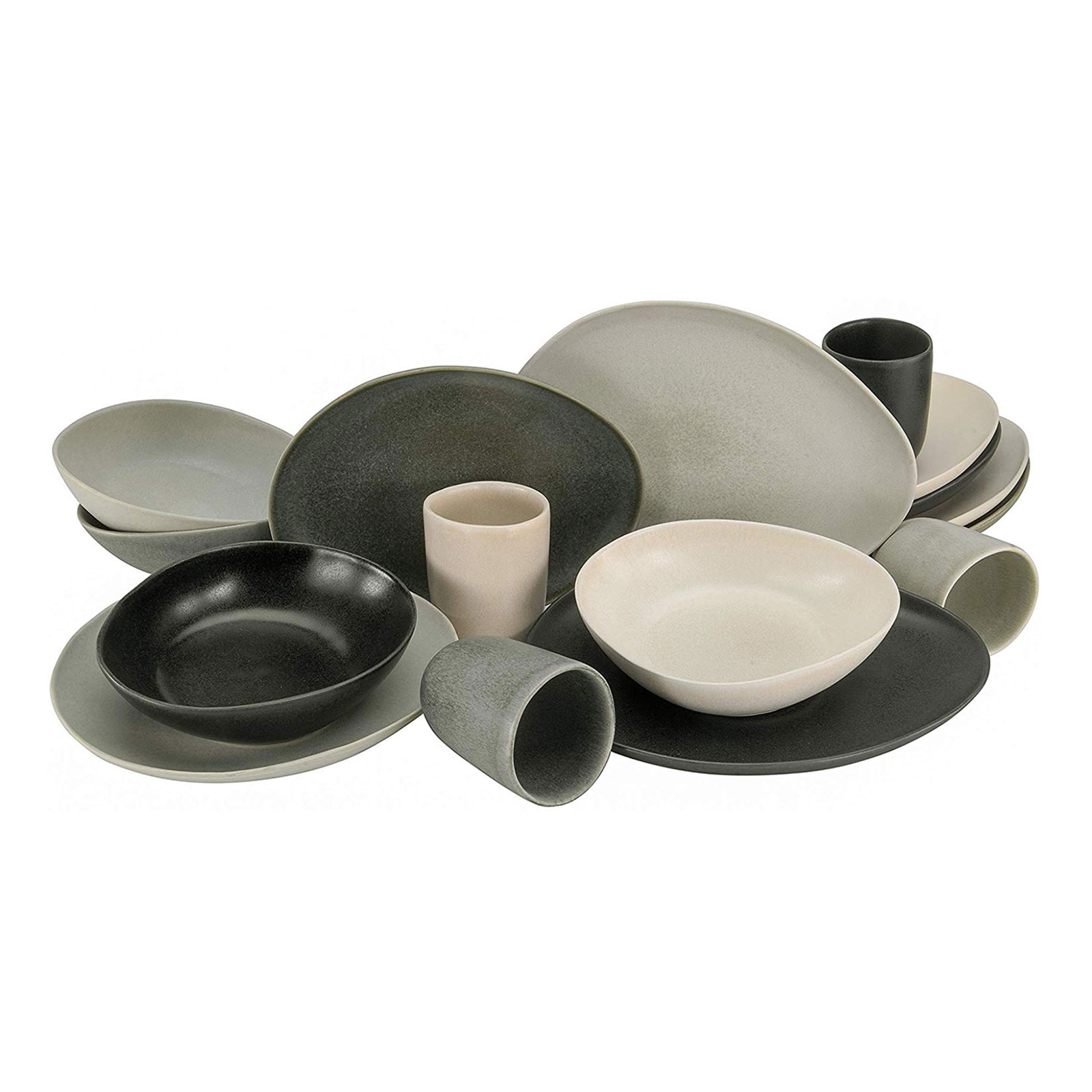 CreaTable 22609 Serie PIETRA Geschirrset Kombiservice 16 teilig CreaTable 22609 Serie PIETRA Geschirrset Kombiservice 16 teilig