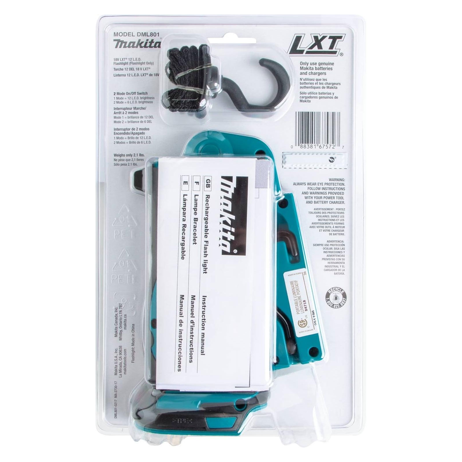Makita LED-Akku-Arbeitsleuchte 18V DEBDML801 Makita LED-Akku-Arbeitsleuchte 18V DEBDML801