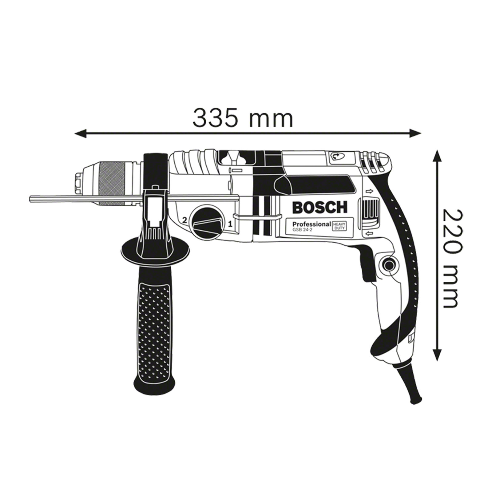 Bosch Professional GSB 24-2 Elektroschlagbohrmaschine