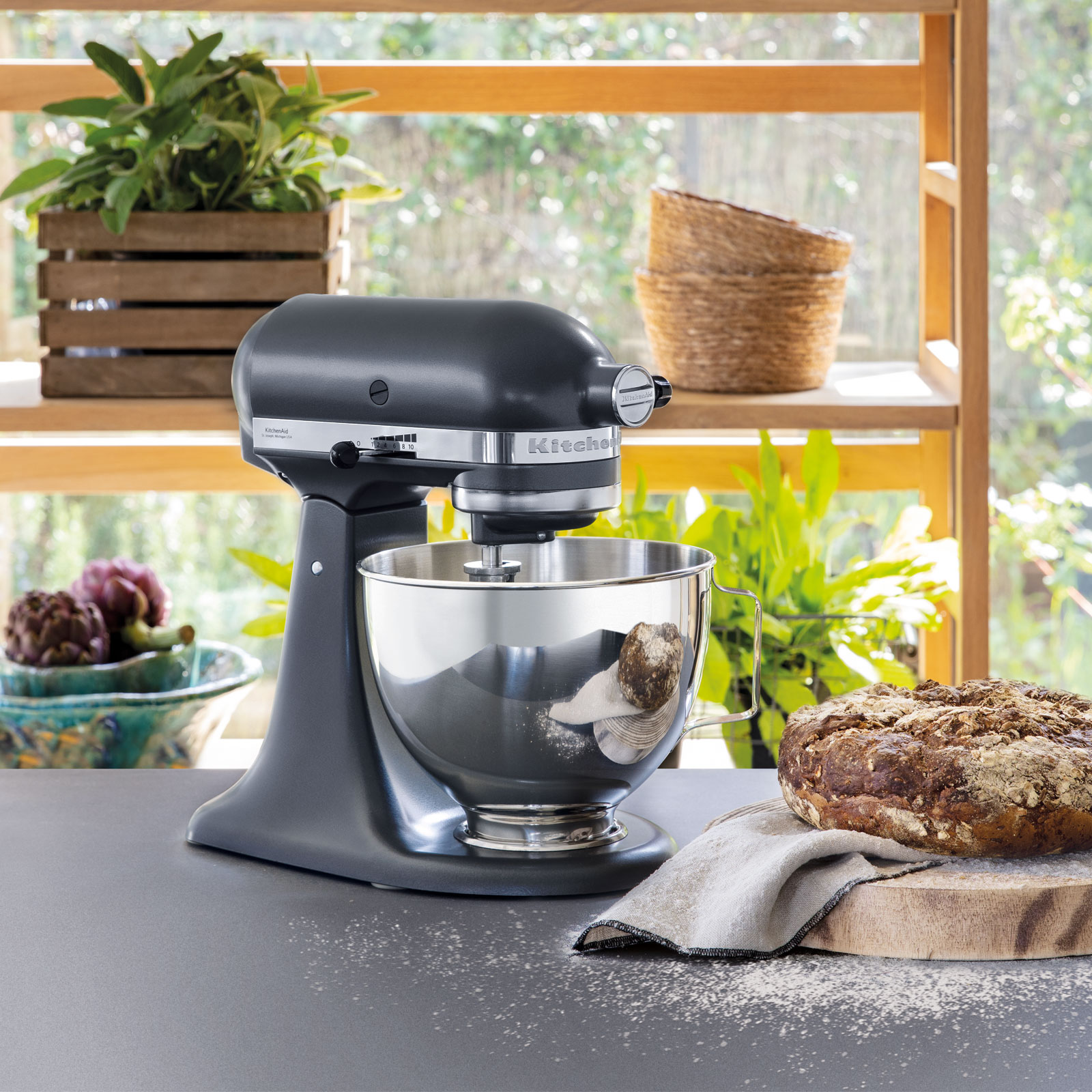 KitchenAid 5KSM95PSESZ Küchenmaschine schieferfarben 