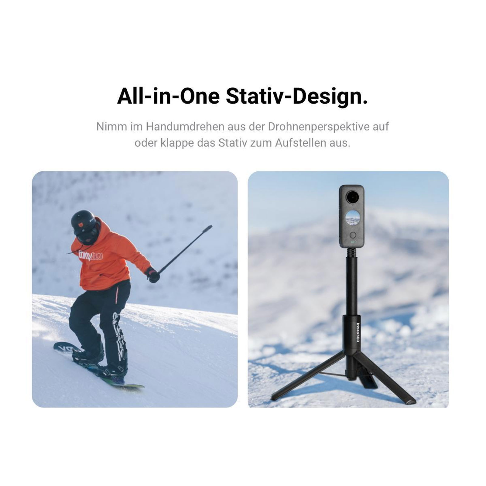 INSTA360 Unsichtbarer Selfie-Stick + Stativ