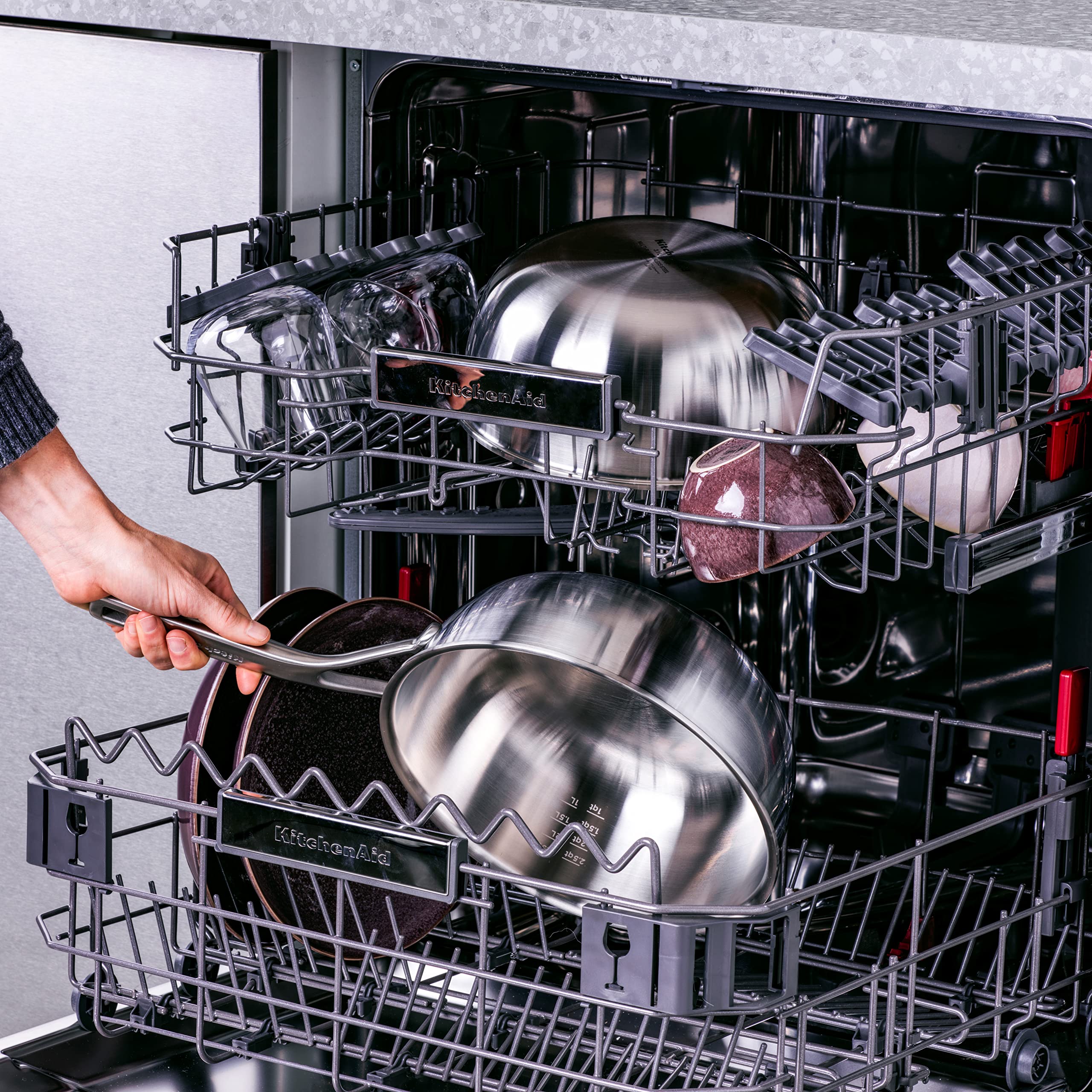 KitchenAid CC006024-001 Chef's Pfanne Kasserolle 22 cm - 3.1L 22cm Edelstahl