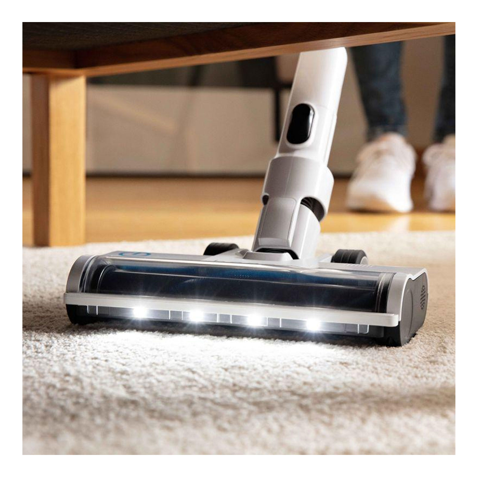 hoogo S4 Akku-Handstaubsauger mit Stiel (kabellos, beutellos, 400 W, Universalbürste, Polsterbürste)