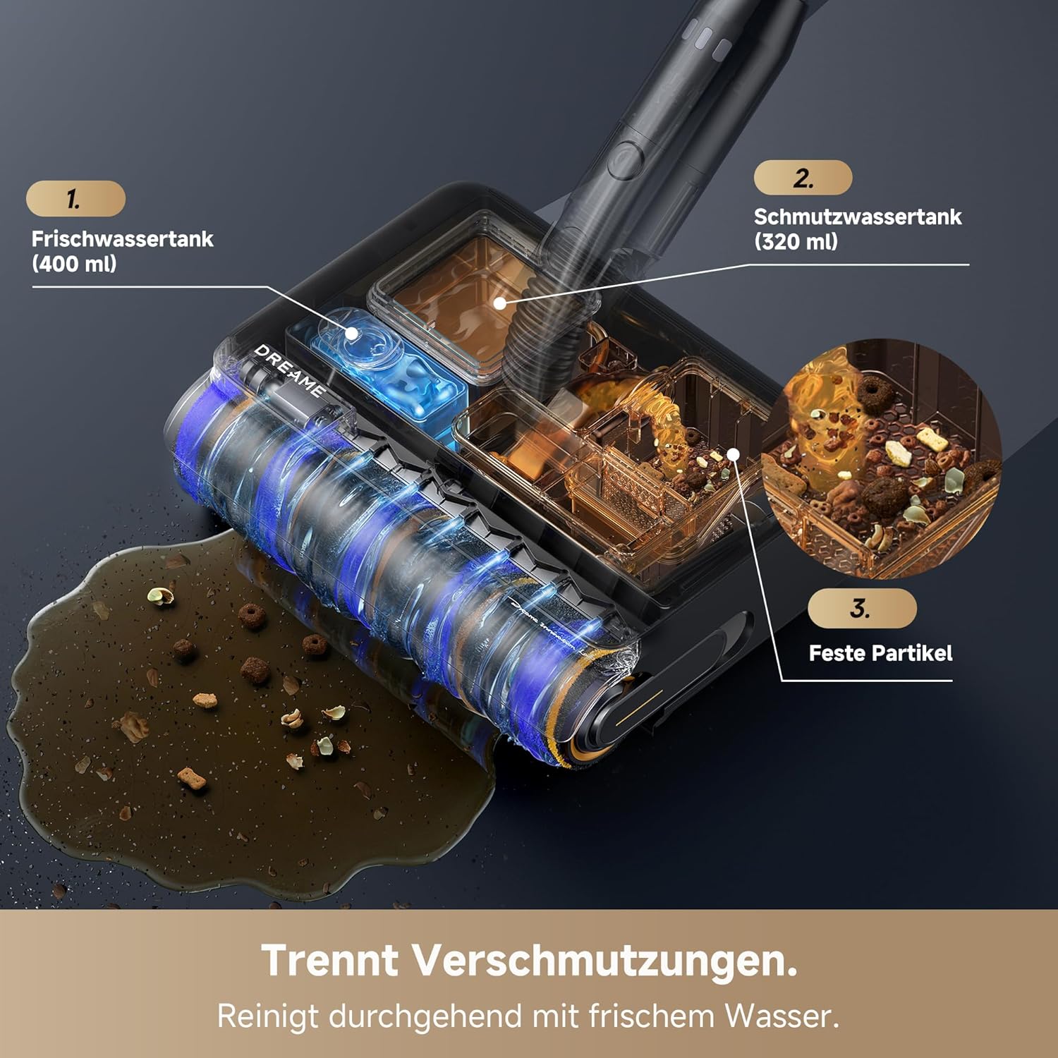 dreame Z30 Pro Aqua Akku Staubsauger Sauger Stielsauger Nass-und Trockensauger