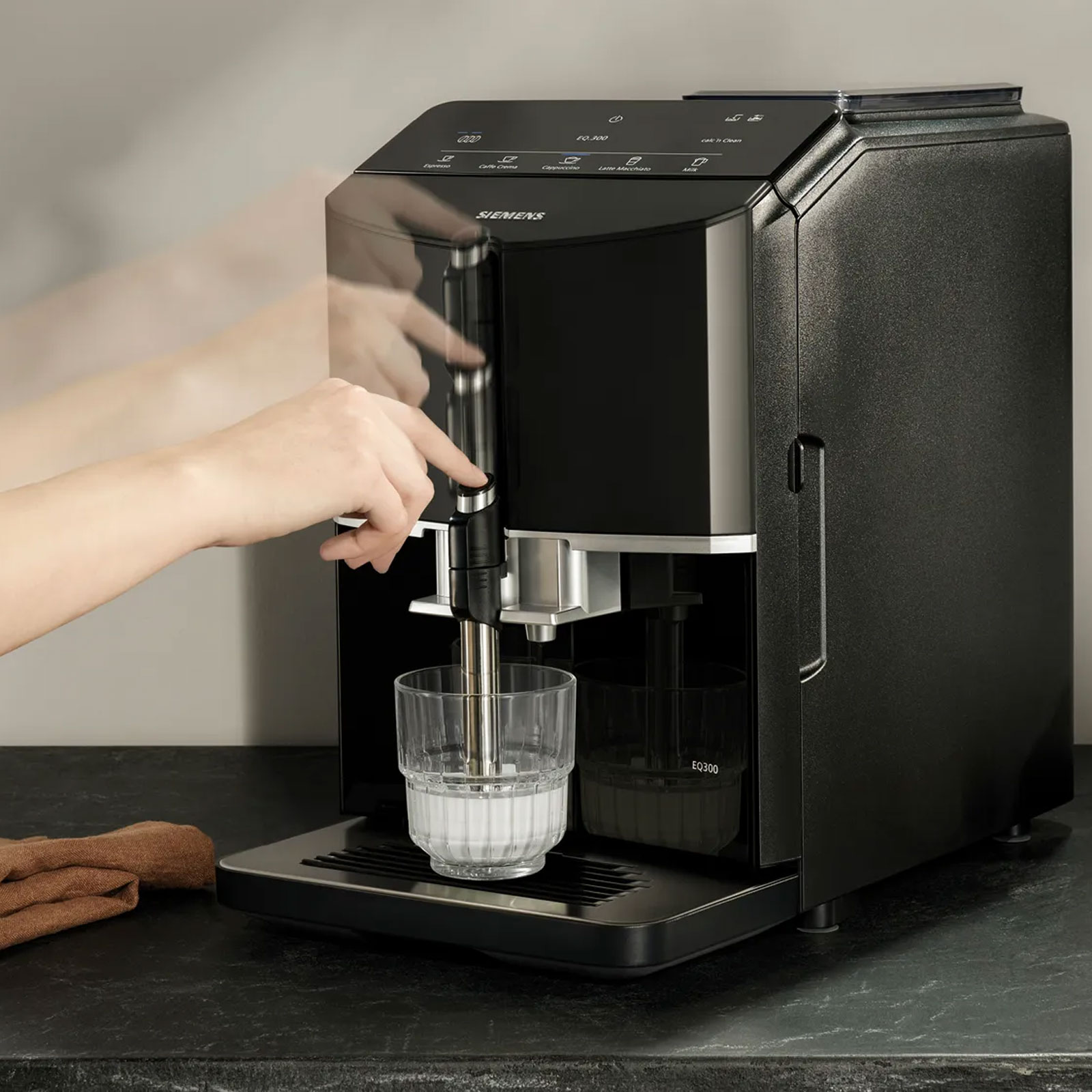 Siemens TF301E19, Kaffeevollautomat schwarz Entkalkungstabletten TZ80002A Siemens TF301E19, Kaffeevollautomat schwarz Entkalkungstabletten TZ80002A