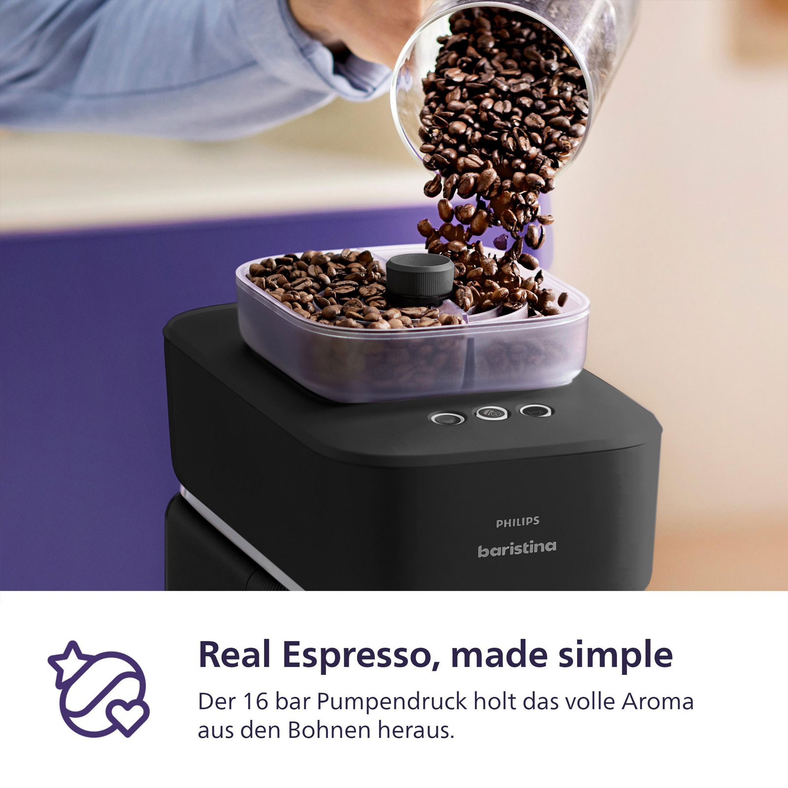 Philips BAR320/60 Baristina schwarz