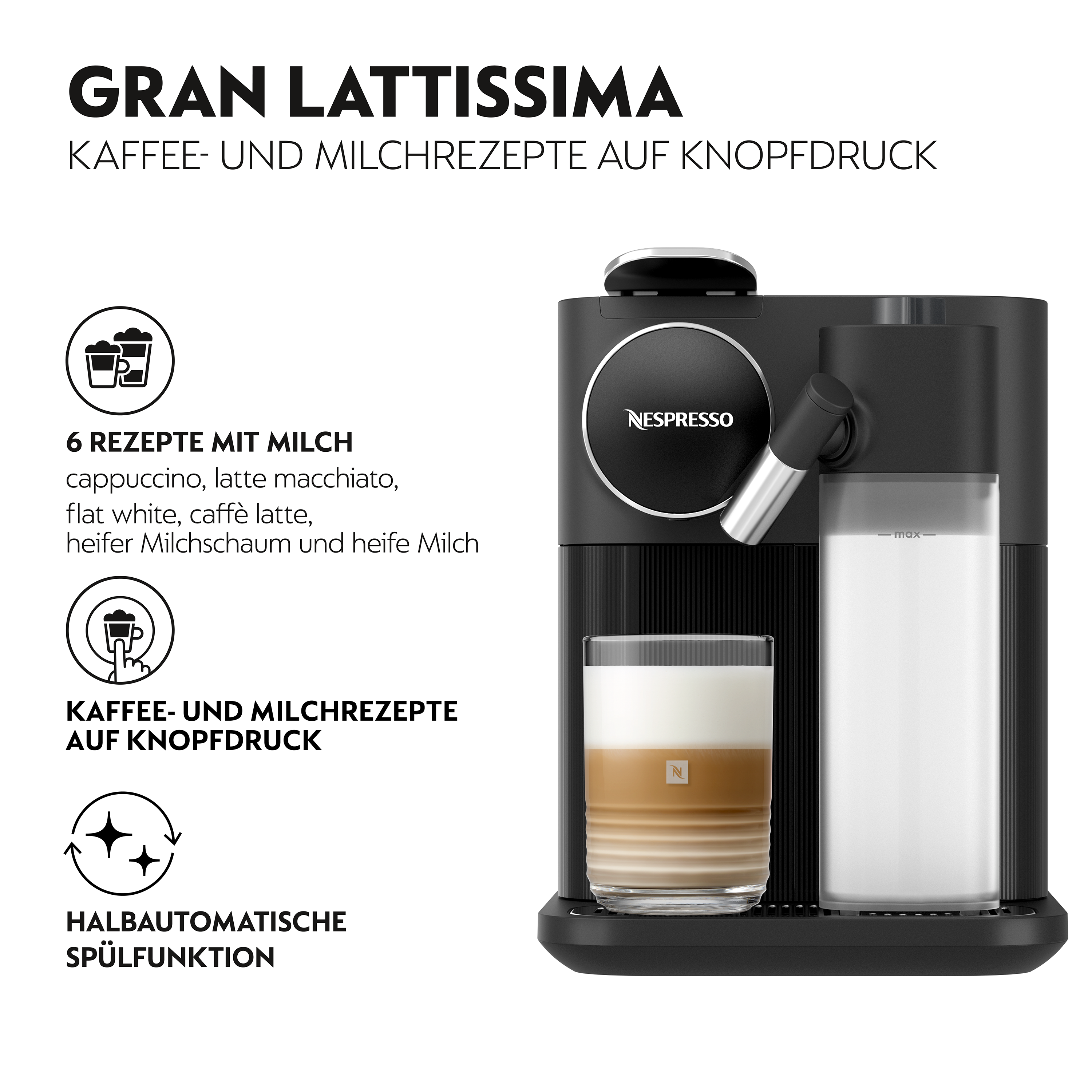 De'Longhi EN640.B GRAN LATTISSIMA Kapselmaschine