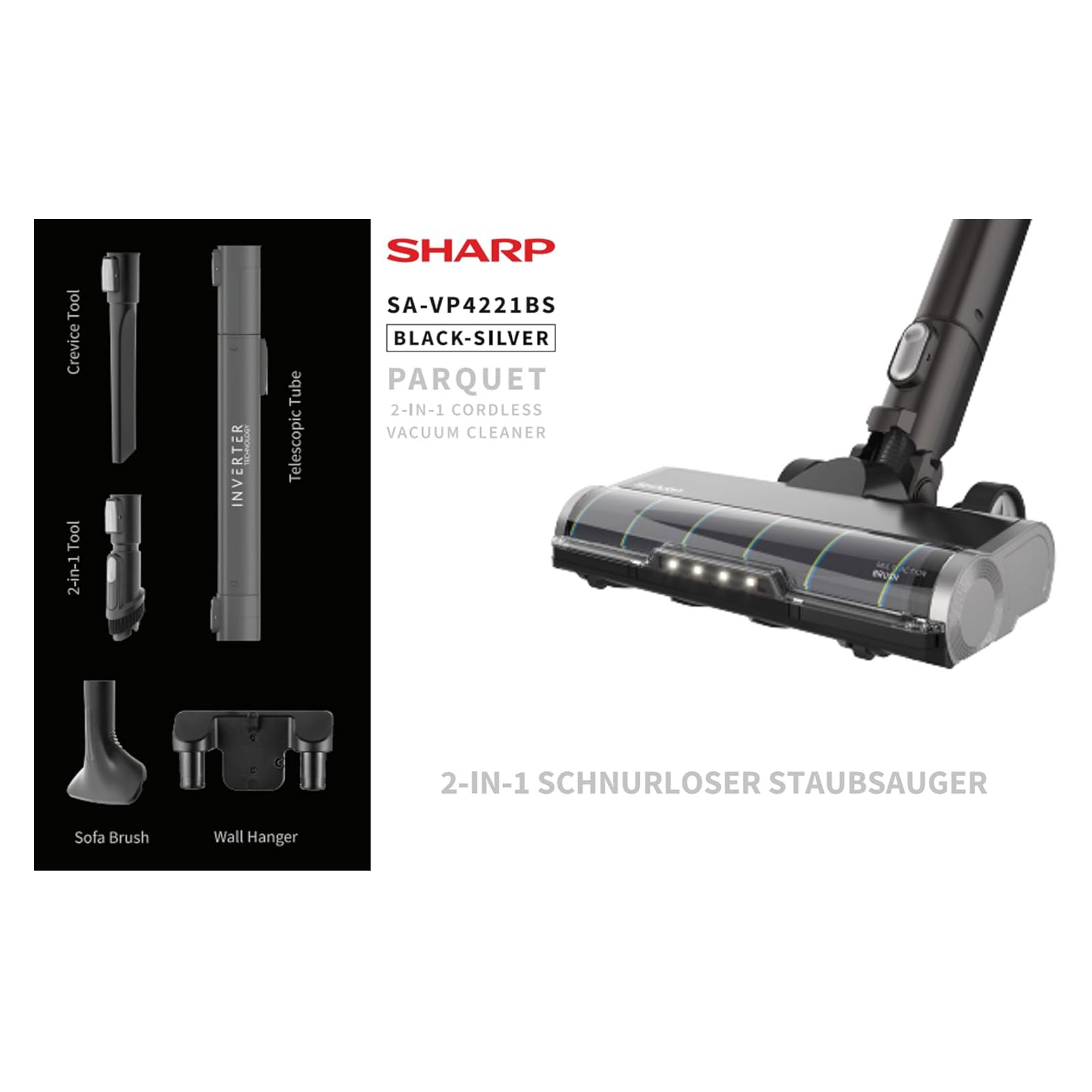 Sharp SA-VP4221BS Akku-Handstaubsauger Sharp SA-VP4221BS Akku-Handstaubsauger
