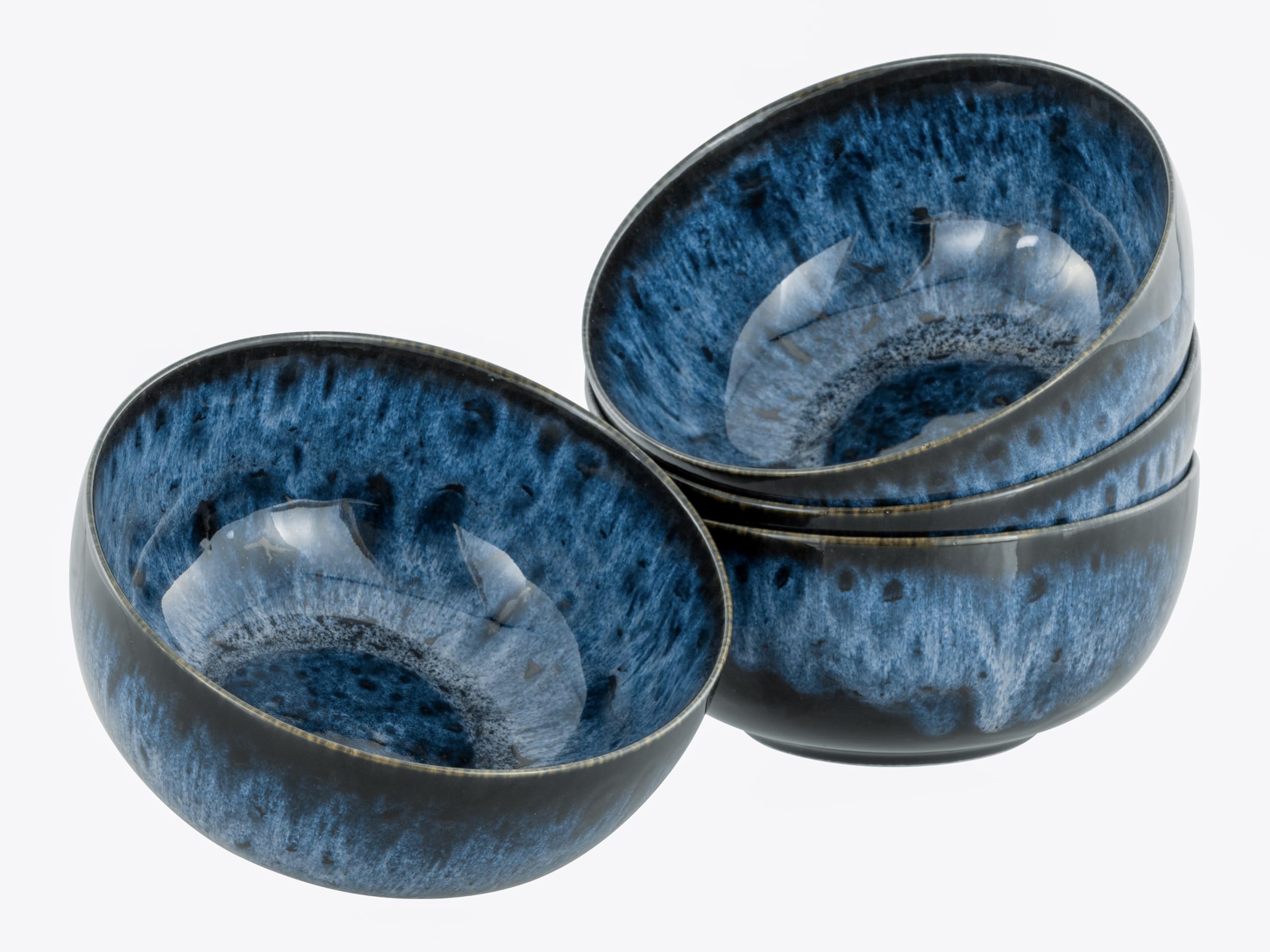 CreaTable, 21910, Serie Allround Magic Blue, 4-teiliges Geschirrset für 4 Personen