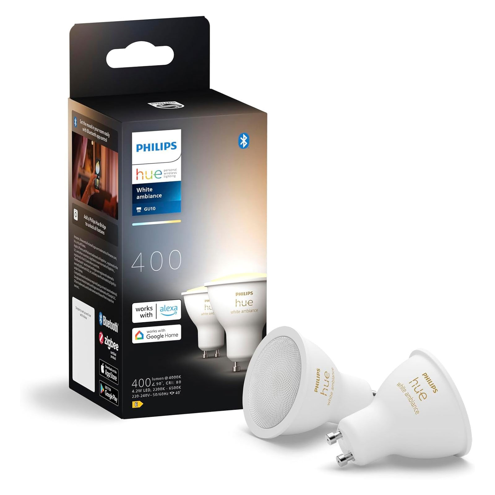 Philips Hue W GU10 2x 2x230lm