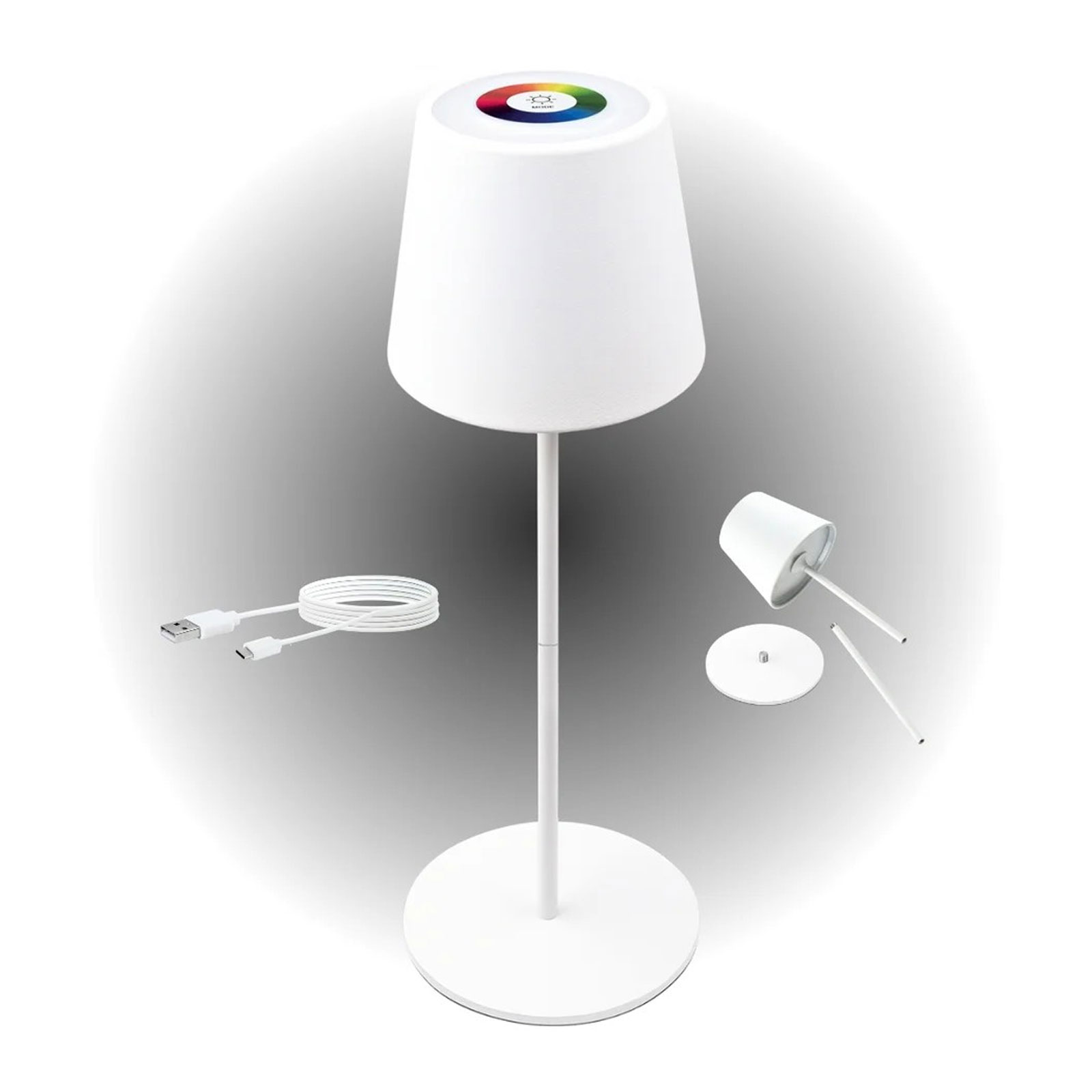 Schwaiger RGB Tischleuchte mit Touchsteuerung Weiß Schwaiger RGB Tischleuchte mit Touchsteuerung Weiß