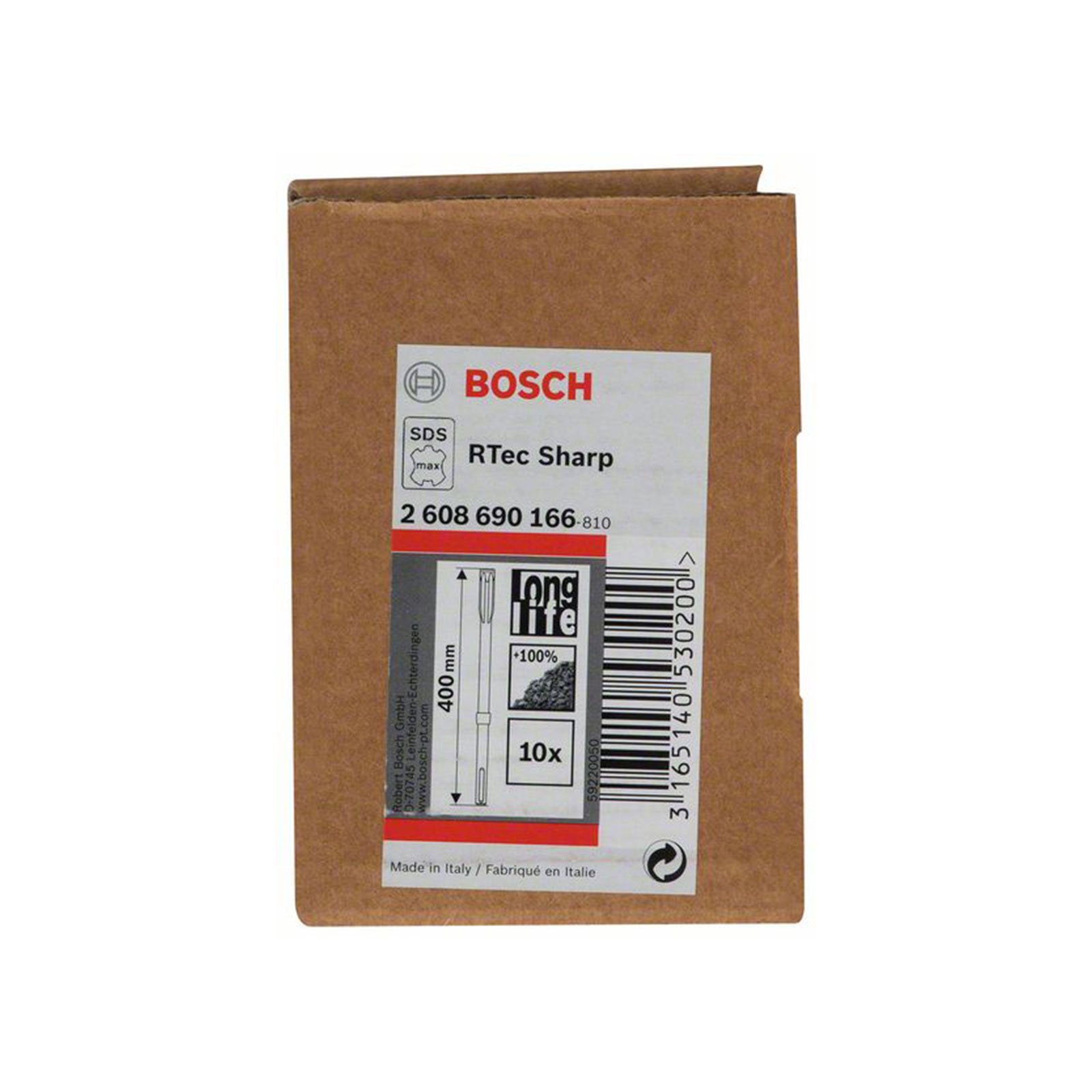 Bosch Professional Flachmeissel RTec Sharp, mit SDS max-Aufnahme, 400 mm, 10er-Pack