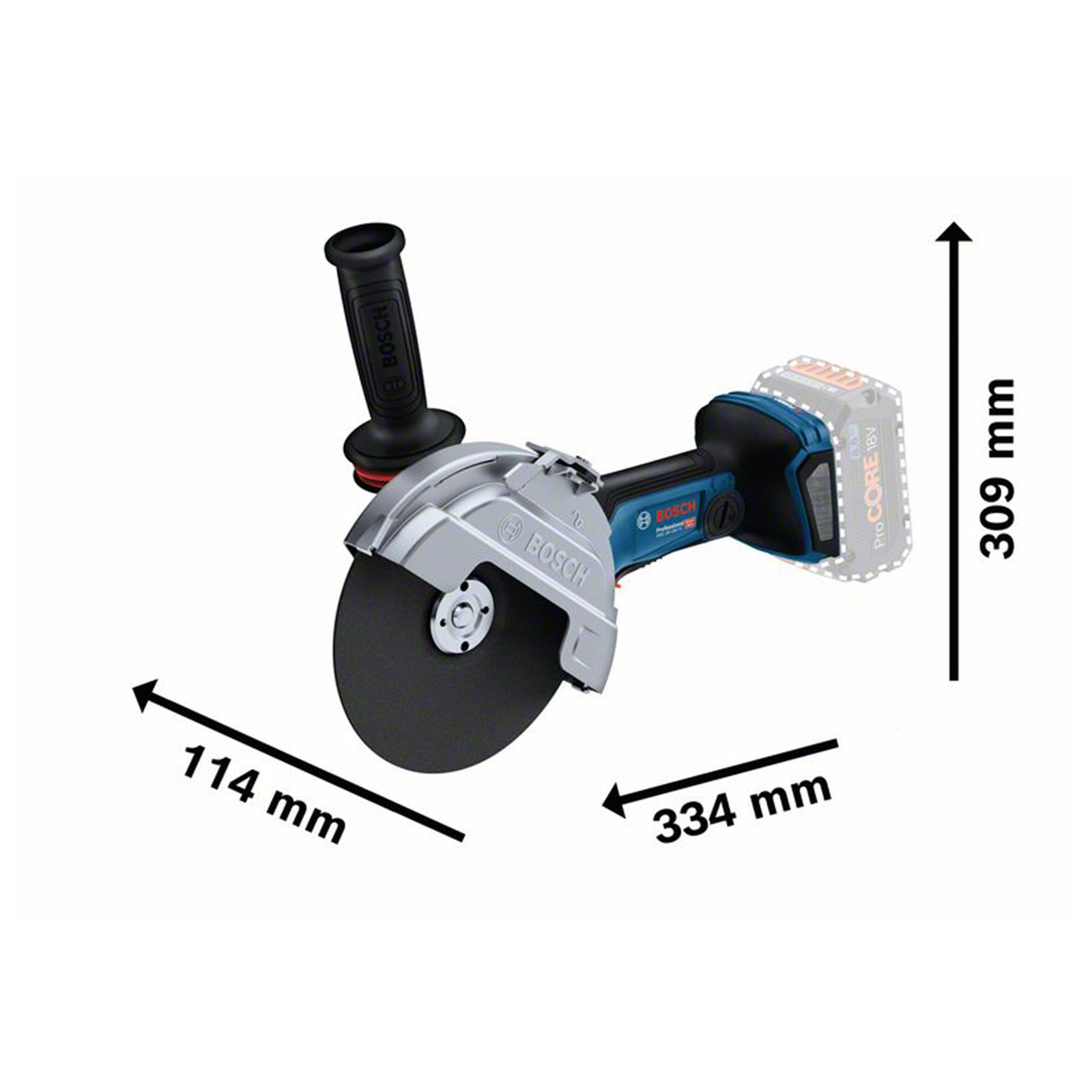 Bosch Professional Akku-Winkelschleifer GWS 18V-180 PC