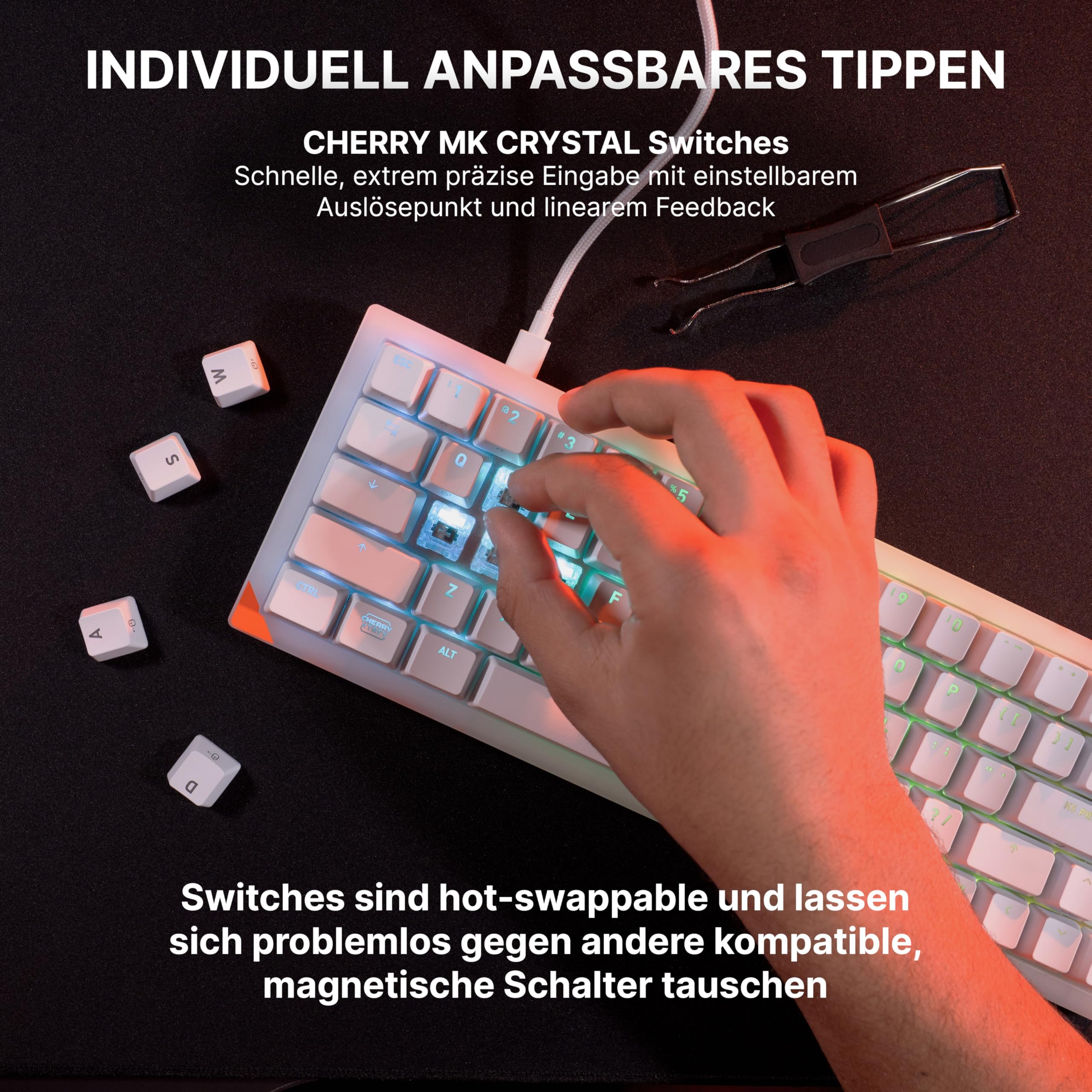 Cherry XTRFY K5 Pro TMR Compact - Magnetische Kabelgebundene Gaming-Tastatur