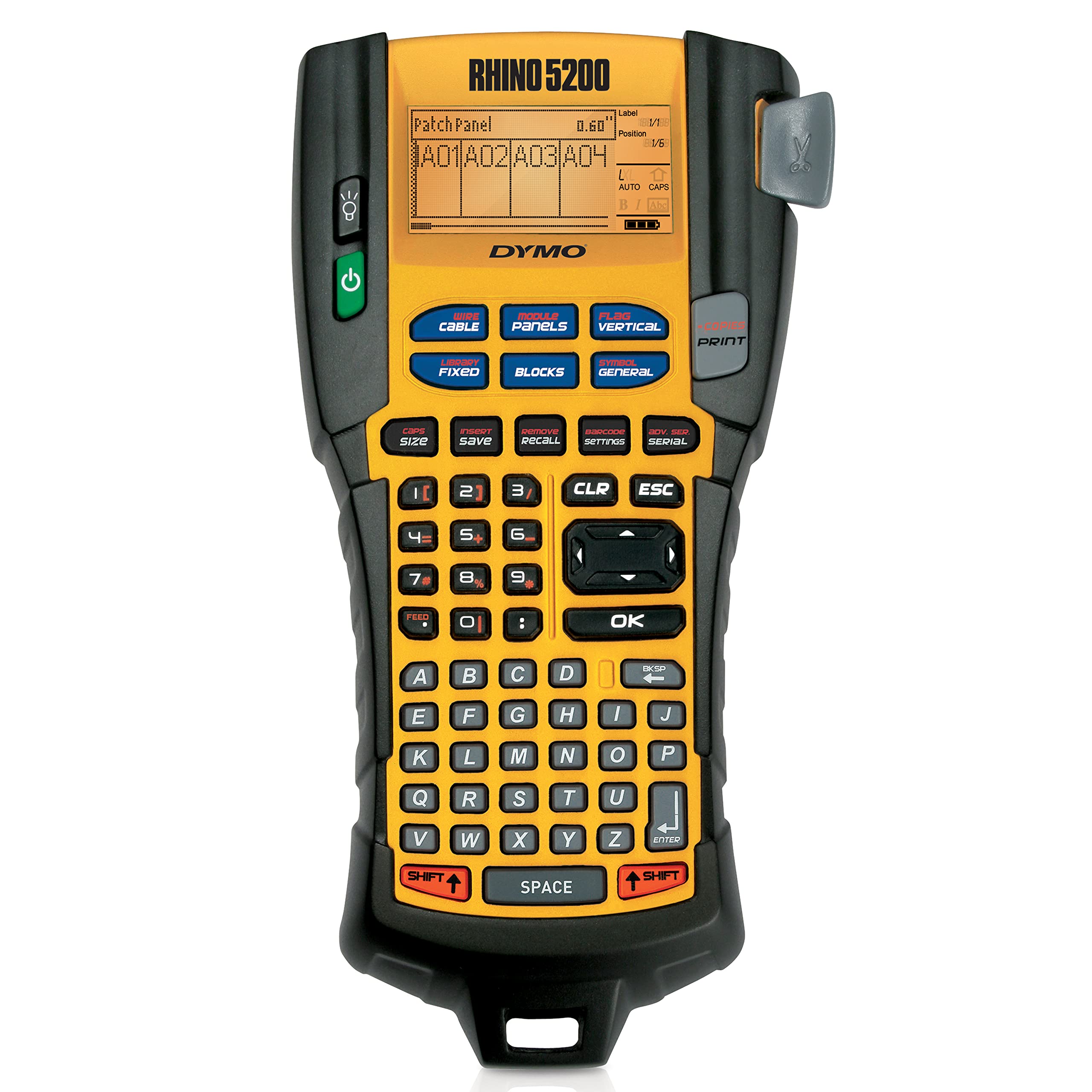 Dymo Rhino 5200 im stabilen Hartschalenkoffer ABC UK/HK Etikettendrucker