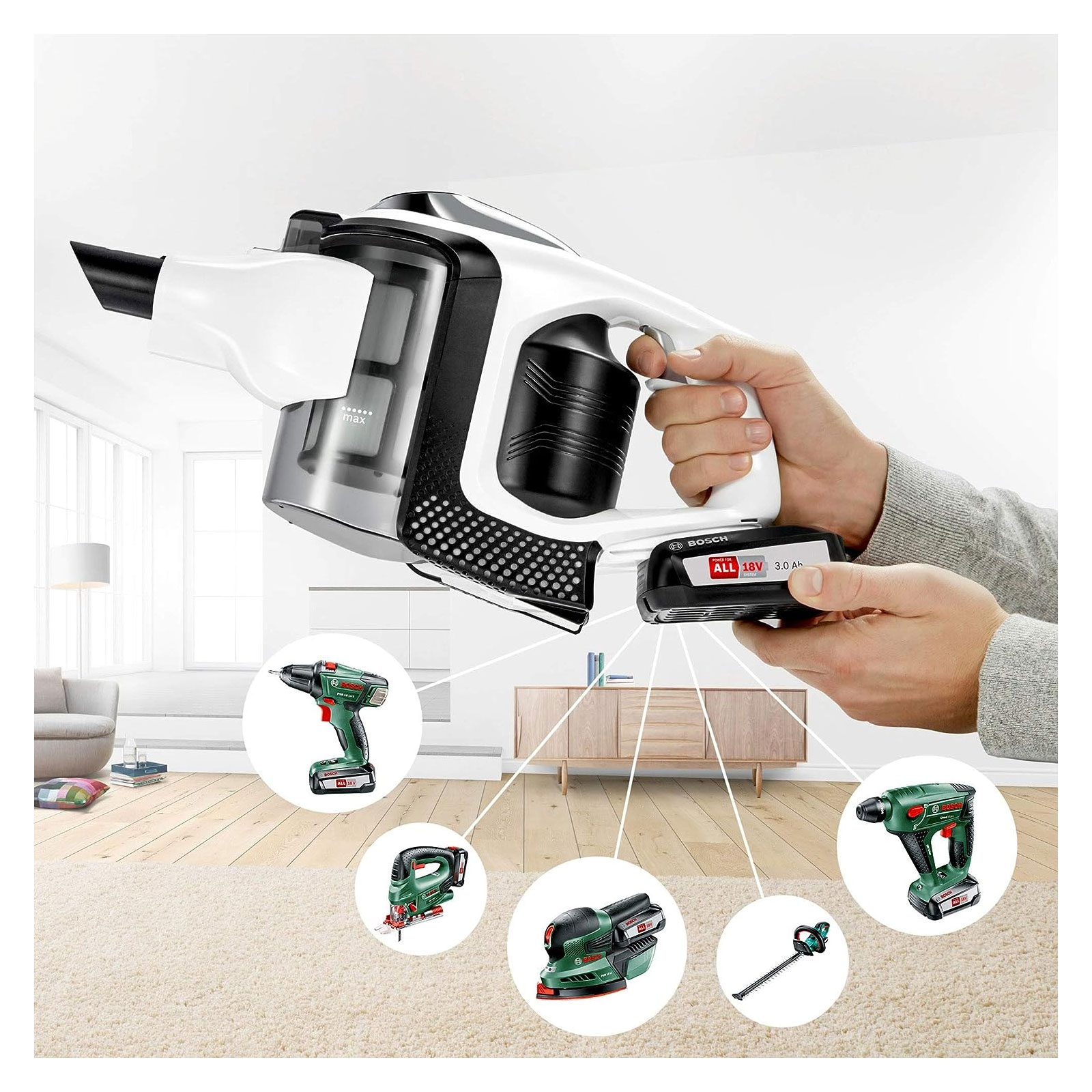 Bosch Home and Garden, Kabellos, Serie 8 BBS812PCK
