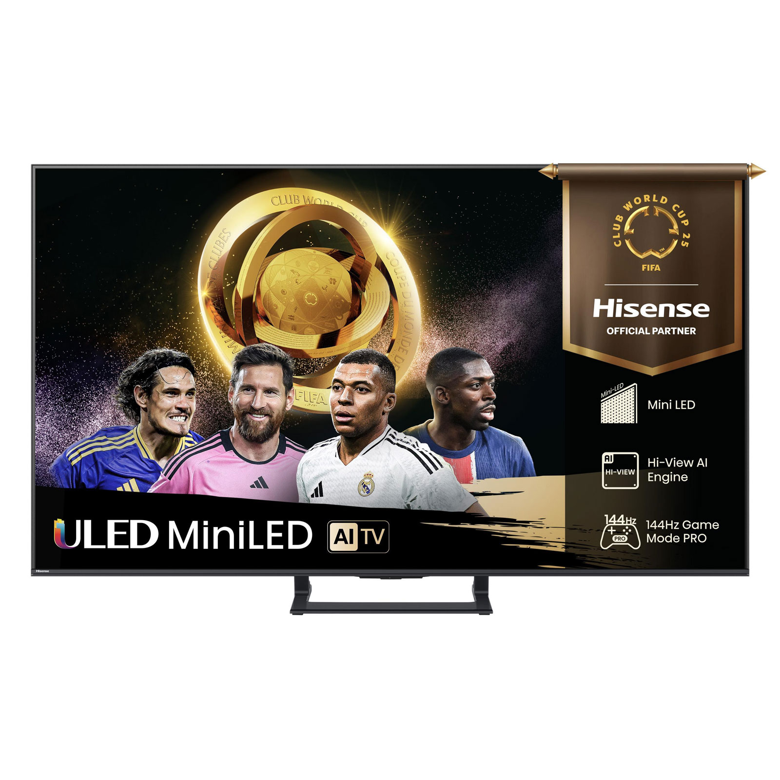HISENSE 75E8Q ULED Mini LED TV (75 Zoll (189 cm), 4K UHD, HDR, Smart TV, Sprachsteuerung (Alexa, VIDAA Voice), Aufnahmefunktion, Dolby Atmos, 144 Hz, VIDAA U8.5)
