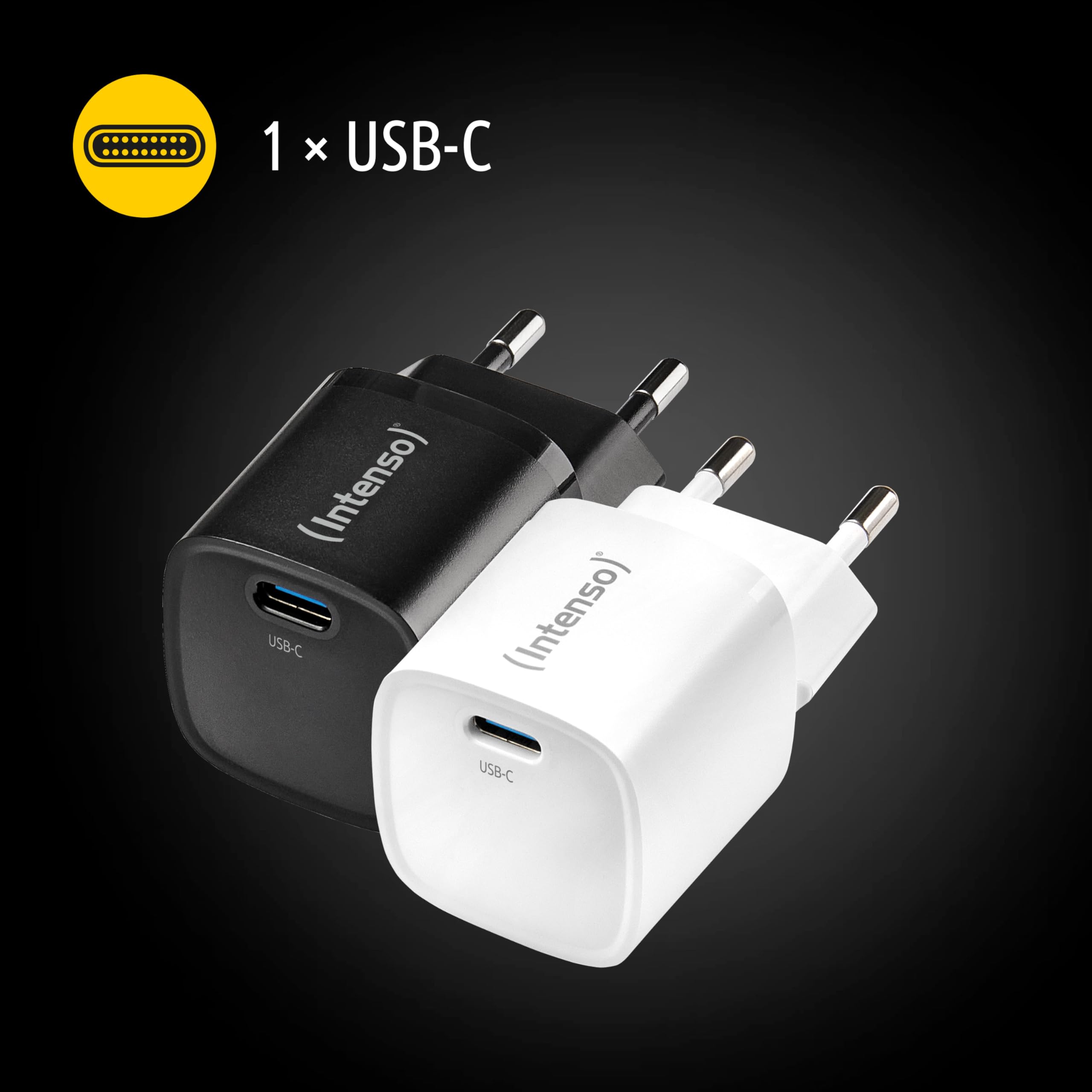 Intenso Power Adapter W30C² GaN 30W, Schwarz