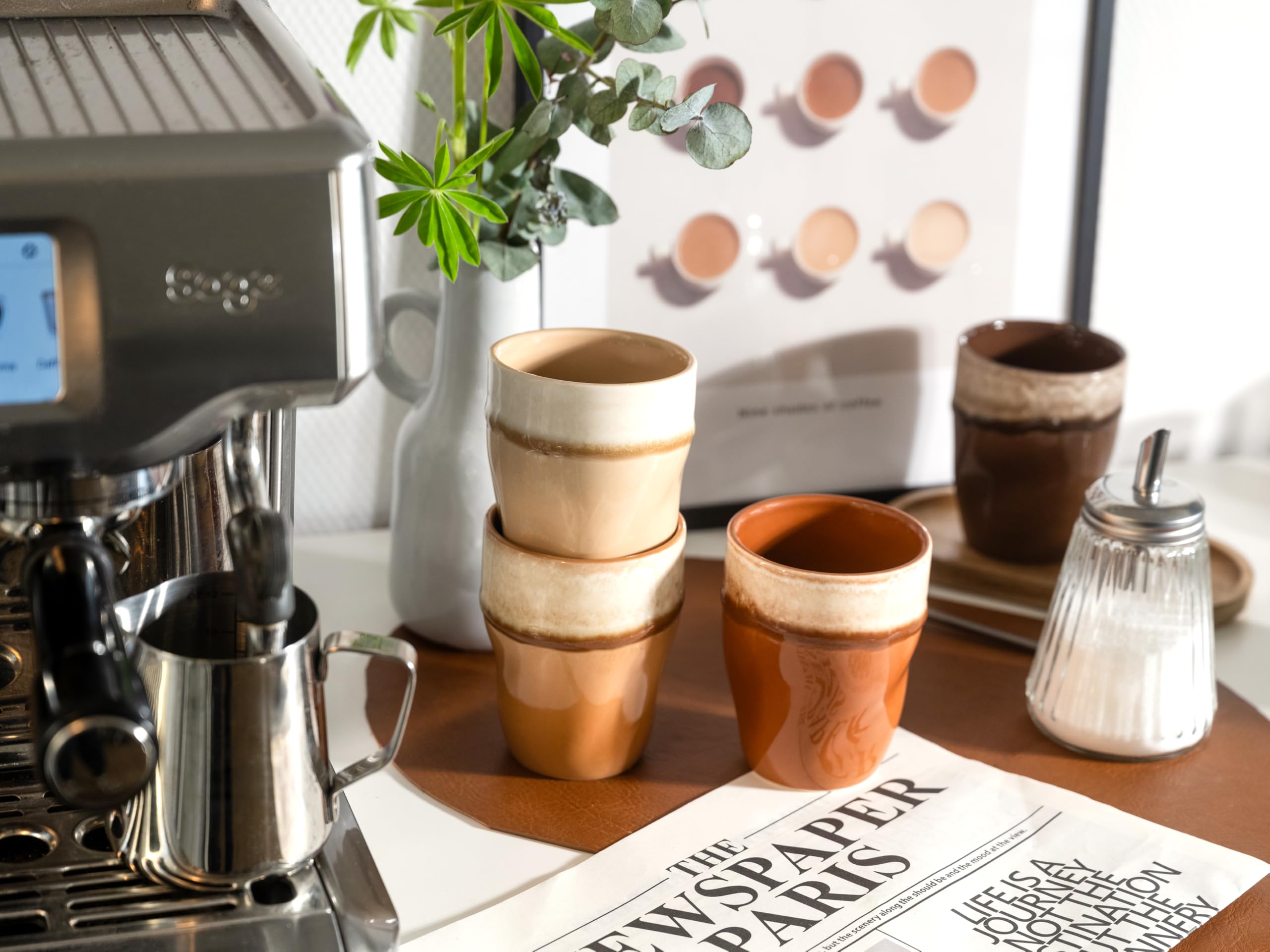 Creatable, 24738, Serie Squeezy Mocha Mousse, 4-teiliges Geschirrset für 4 Pers.