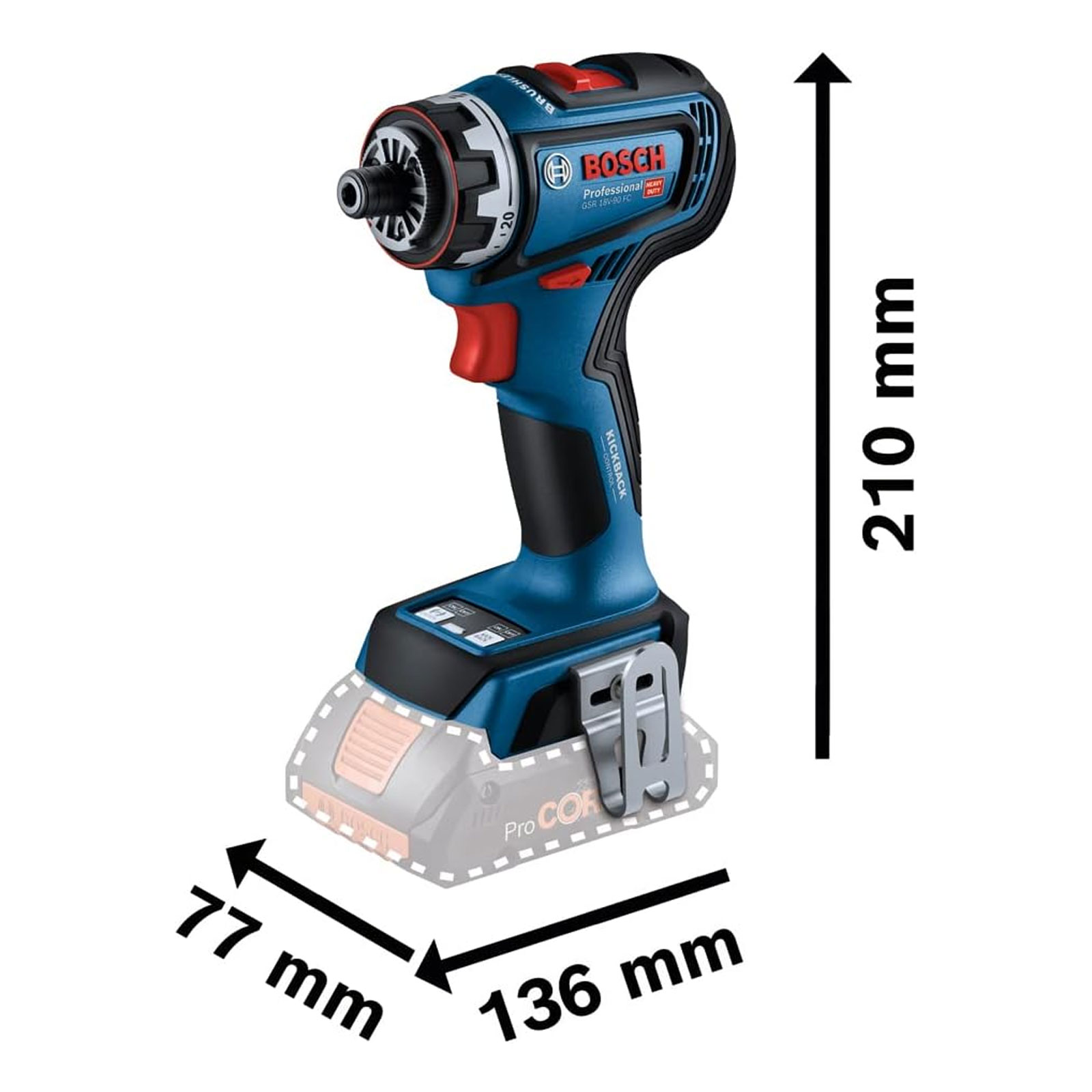 Bosch Professional GSR 18V-90 FC Schlagschrauber