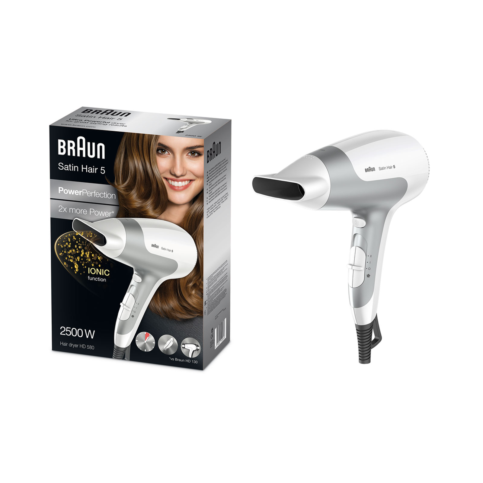 BRAUN Haartrockner 5 HD 580 SOLO HAARTROCKNV6