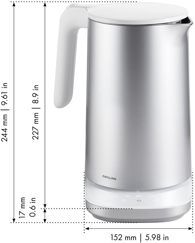 ZWILLING ENFINIGY Wasserkocher Pro mit Temperatureinstellung