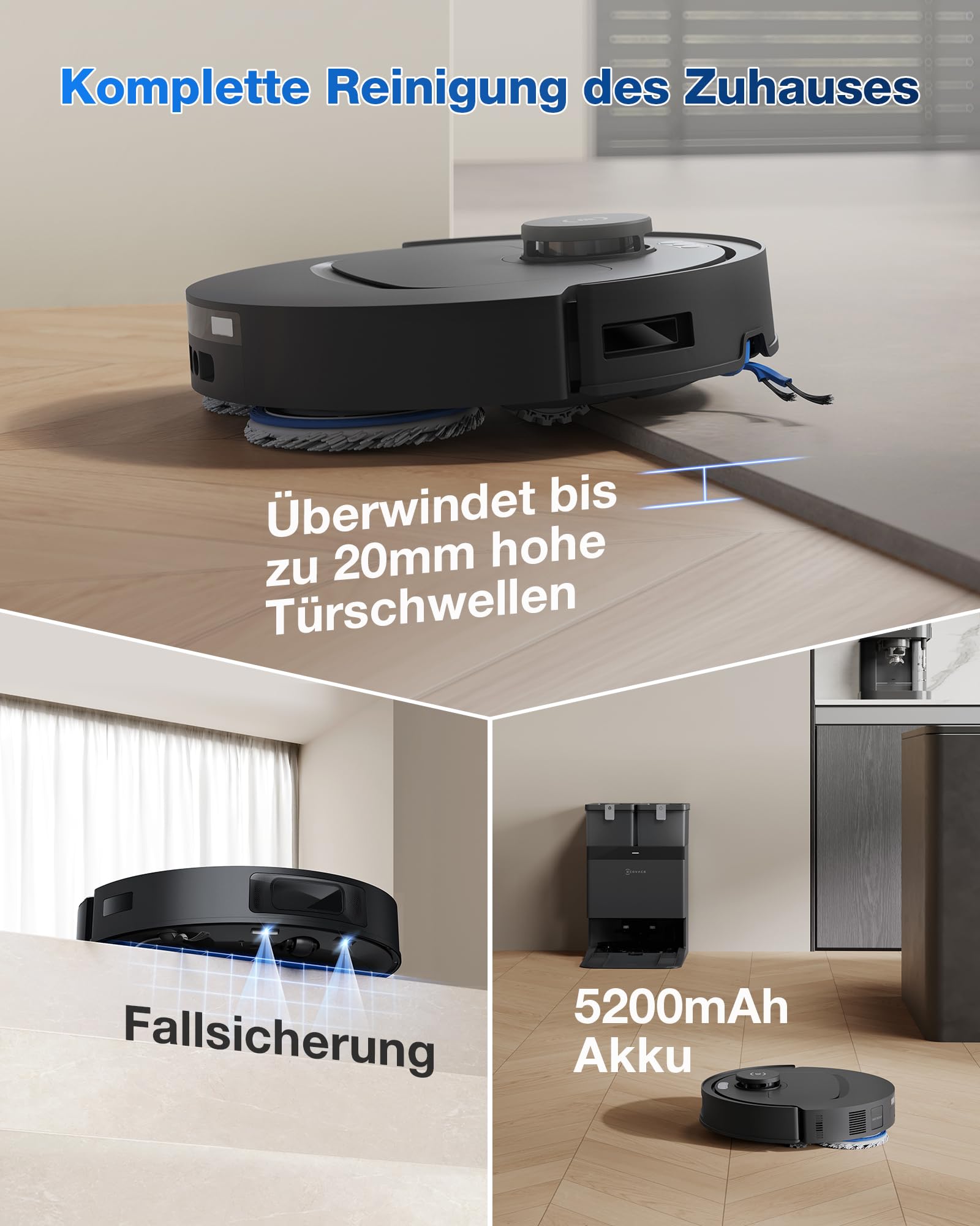 ECOVACS DEEBOT T30C Omni Gen2, Saugroboter mit Wischfunktion