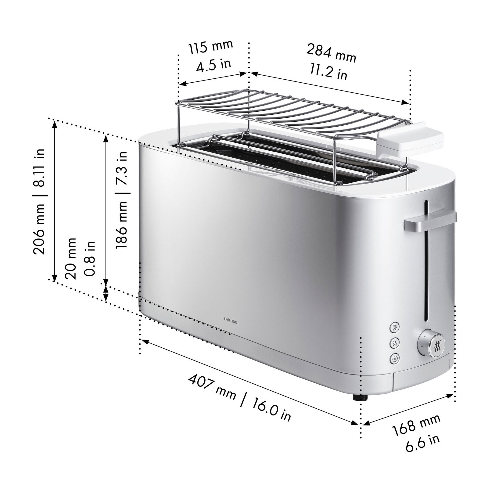 ZWILLING 1005779 Enfinigy Langschlitz-Toaster