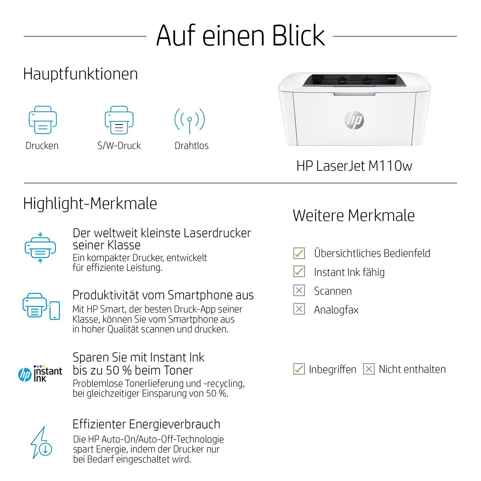 HP LaserJet M110w Laserdrucker