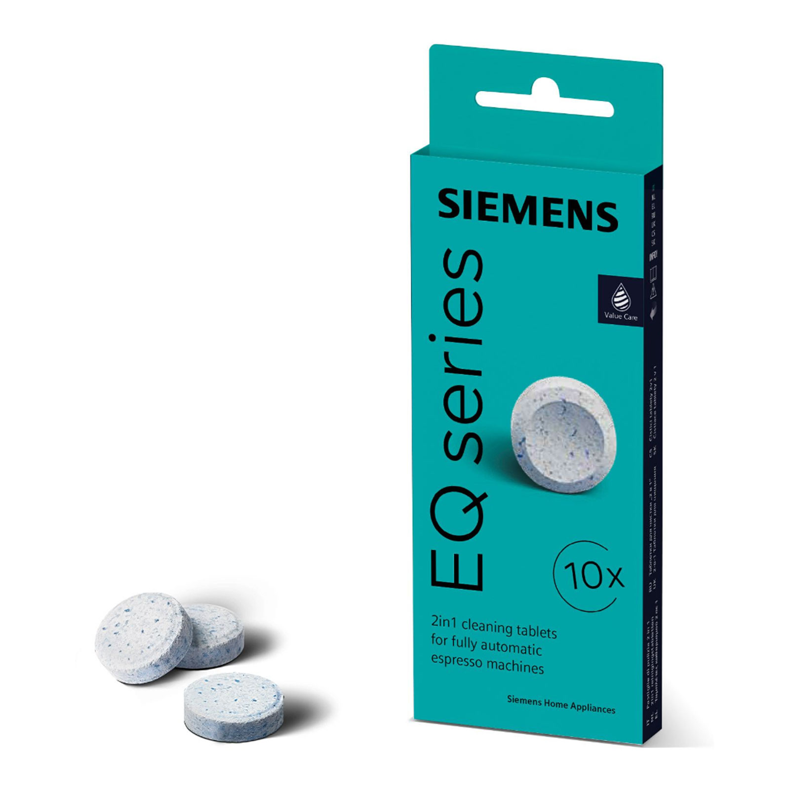 Siemens TI9575X7DE EQ.9 plus connect Kaffeevollautomat + Siemens Reinigungstabletten TZ80001A + Siemens TZ80002A Entkalkungstabletten