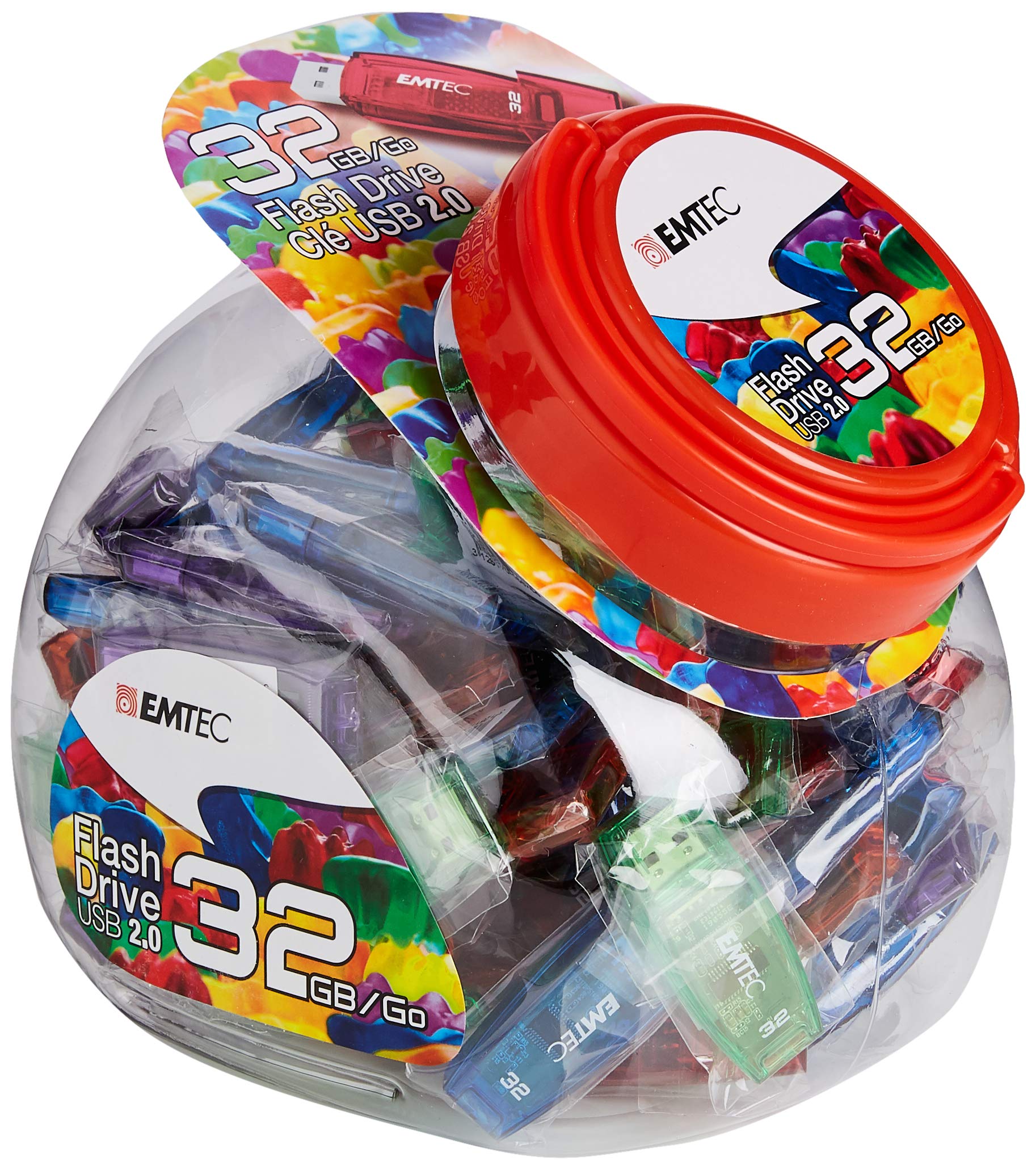 EMTEC USB-Stick 32 GB C410 USB 2.0 Candy Jar 80 Stück (ECMMD32GC410JAR)