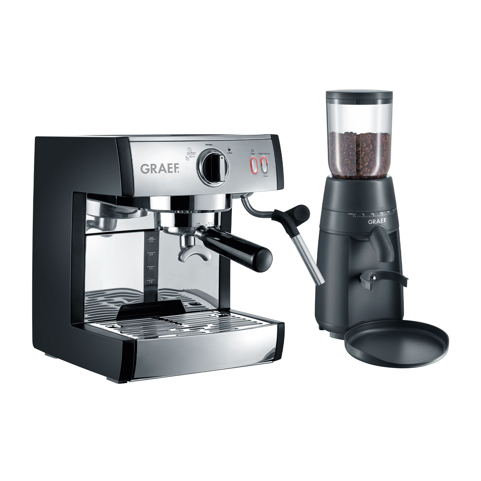 GRAEF ES 702 EU pivalla Set Siebträger inkl. Kaffeemühle CM702EU GRAEF ES 702 EU pivalla Set Siebträger inkl. Kaffeemühle CM702EU