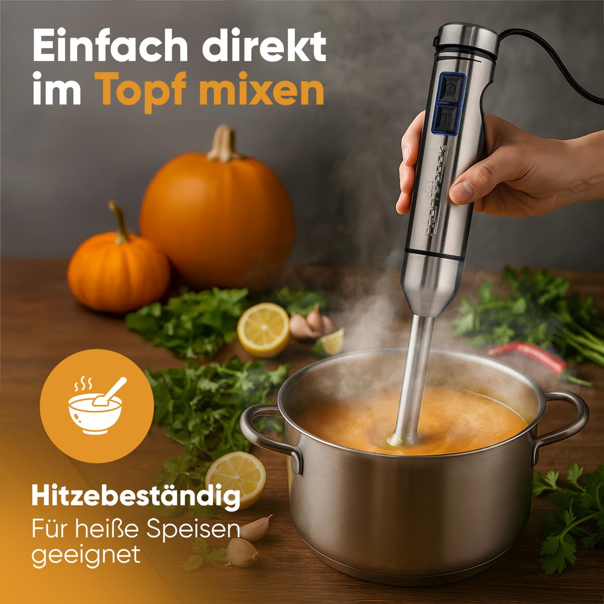 PROFICOOK PC-SM 1317 Edelstahl Stabmixer