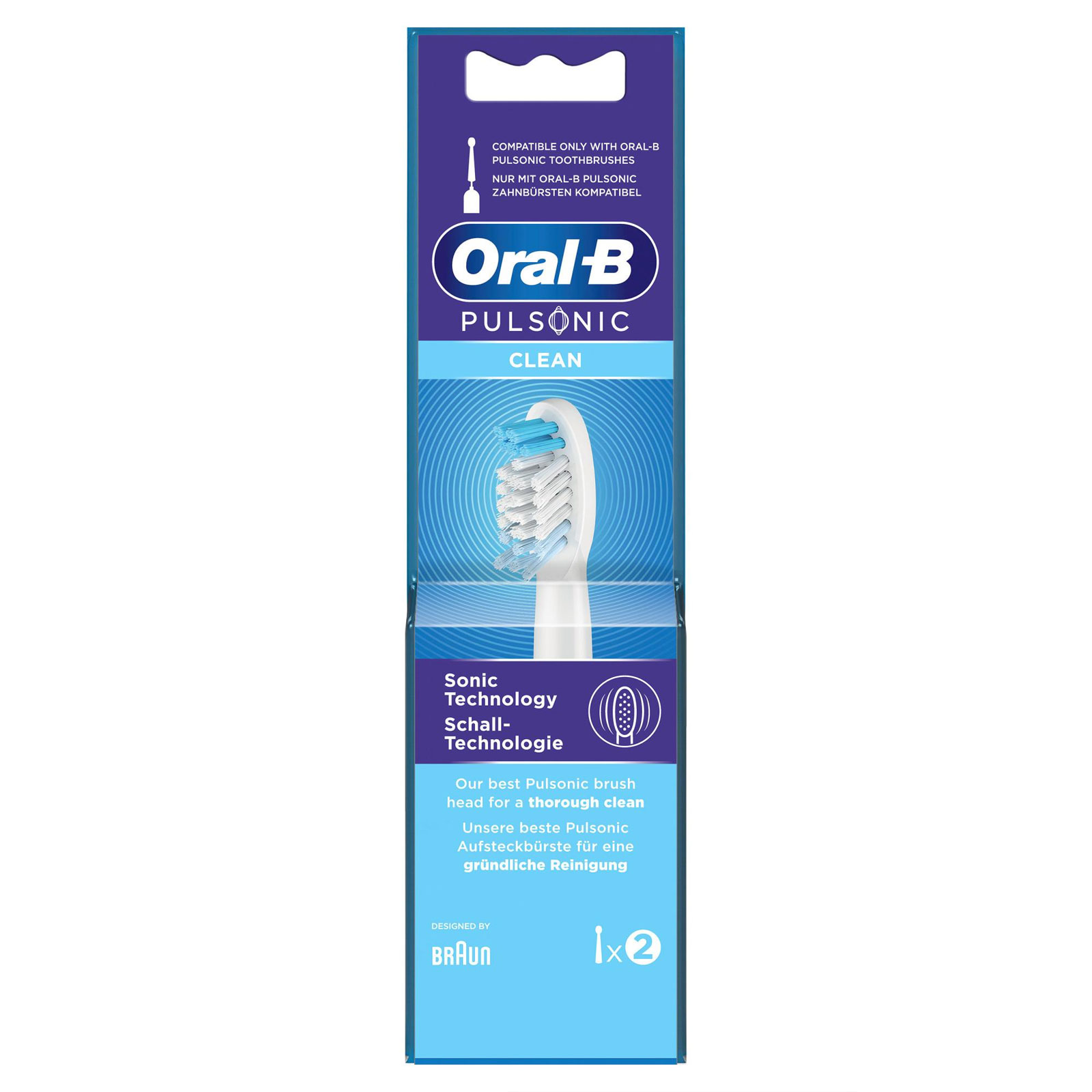 Oral-B Pulsonic Clean Aufsteckbürsten, 2 Stück