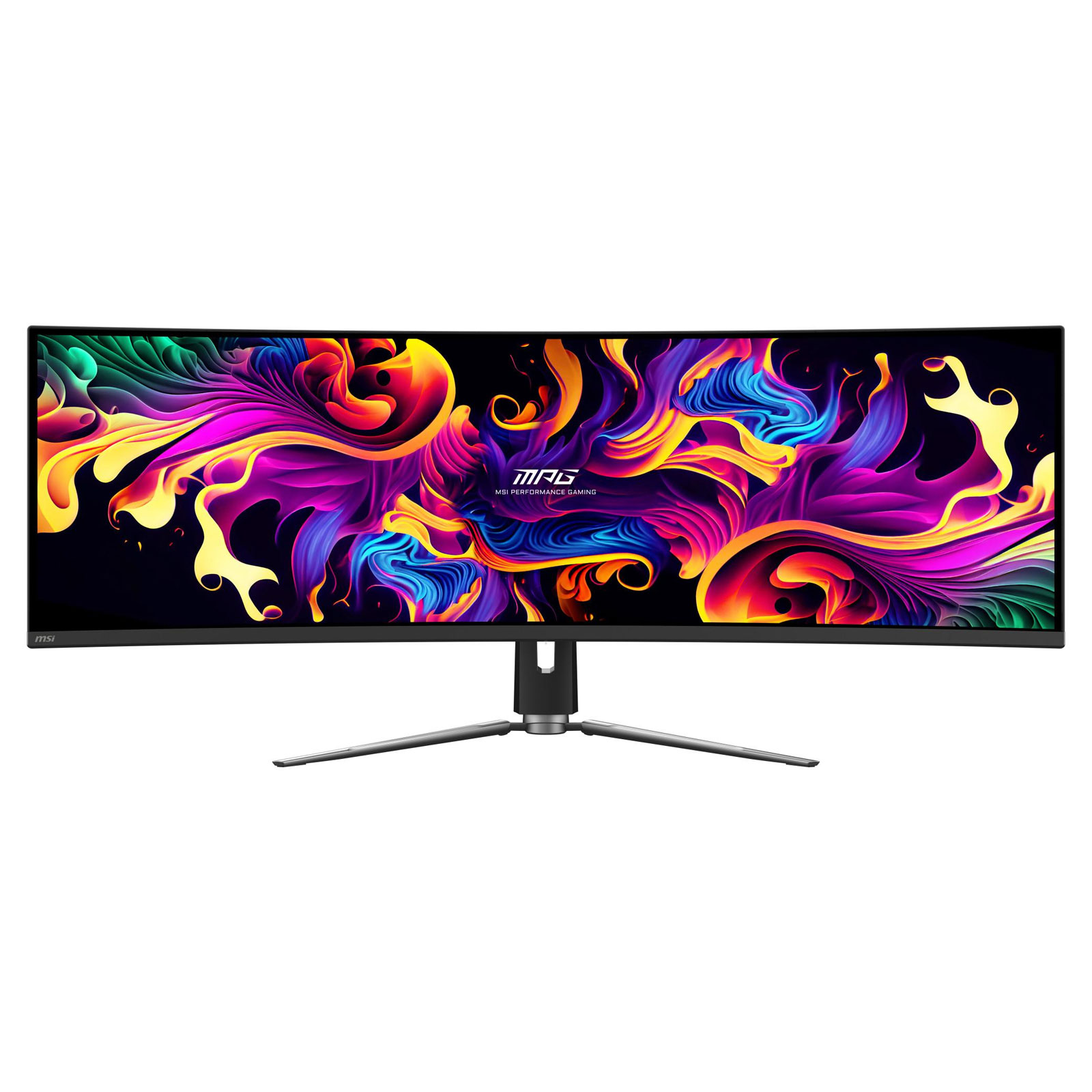 MSI Gaming-Monitor MPG 491CQPDE, Schwarz, 49 Zoll, DQHD, OLED, Curved, 144 Hz, 0,03 ms (USB-Hub, HDMI, DisplayPort, höhenverstellbar, neigbar, schwenkbar, VESA Adaptive Sync)