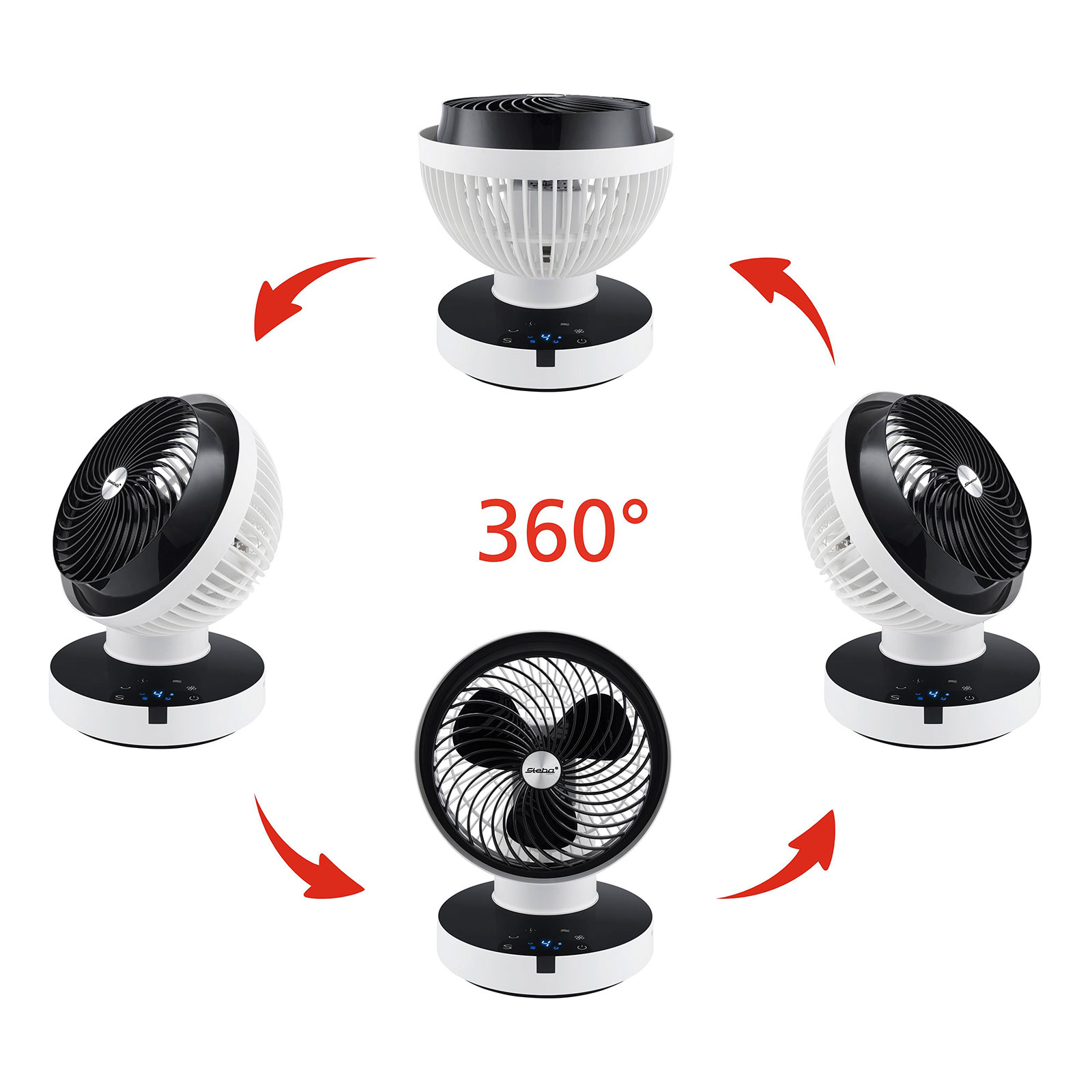 STEBA VT 360 Twist Tischventilator weiß / schwarz