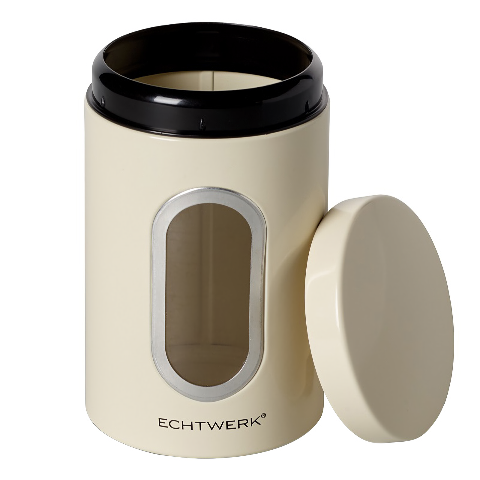 Echtwerk Vorratsdose 3er Set - Metalldose mit luftdichtem Deckel und großem Sichtfenster