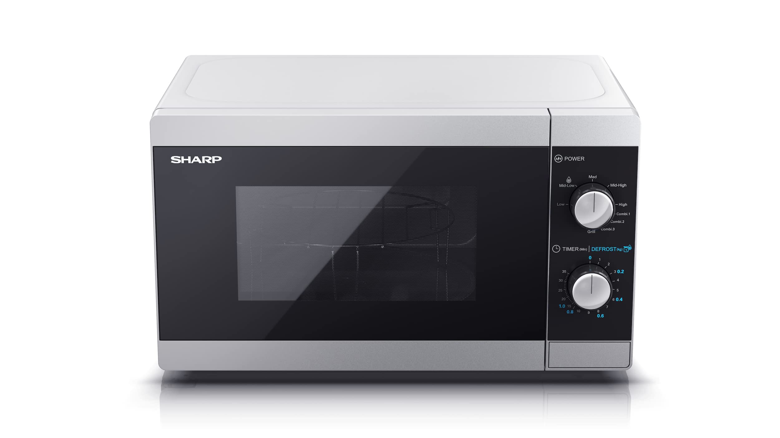 Sharp YC-MG01ES Mikrowelle mit Grill 800W 20L Mikrowellengerät 5 Stufen