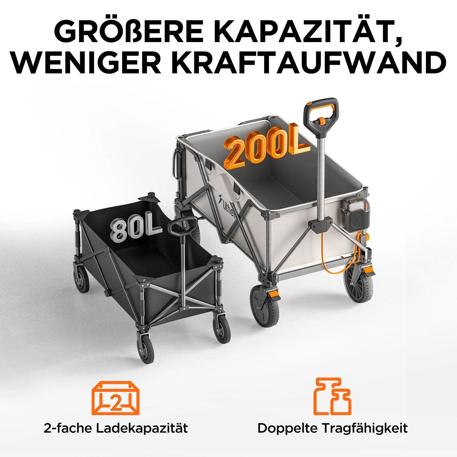 Litheli U20 E-Bollerwagen W1 Pro 500W