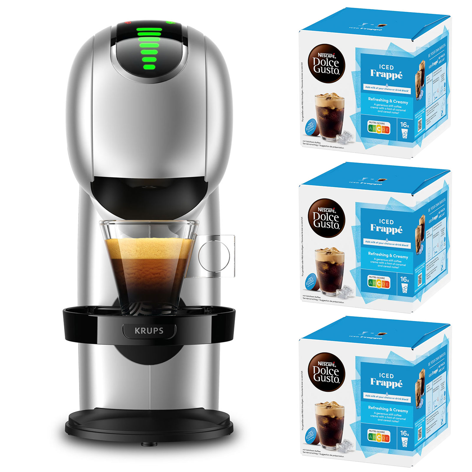 Krups KP440E.20 Dolce Gusto Genio S Kapselmaschine inkl.3x NESCAFÉ Dolce Gusto Iced Frappe