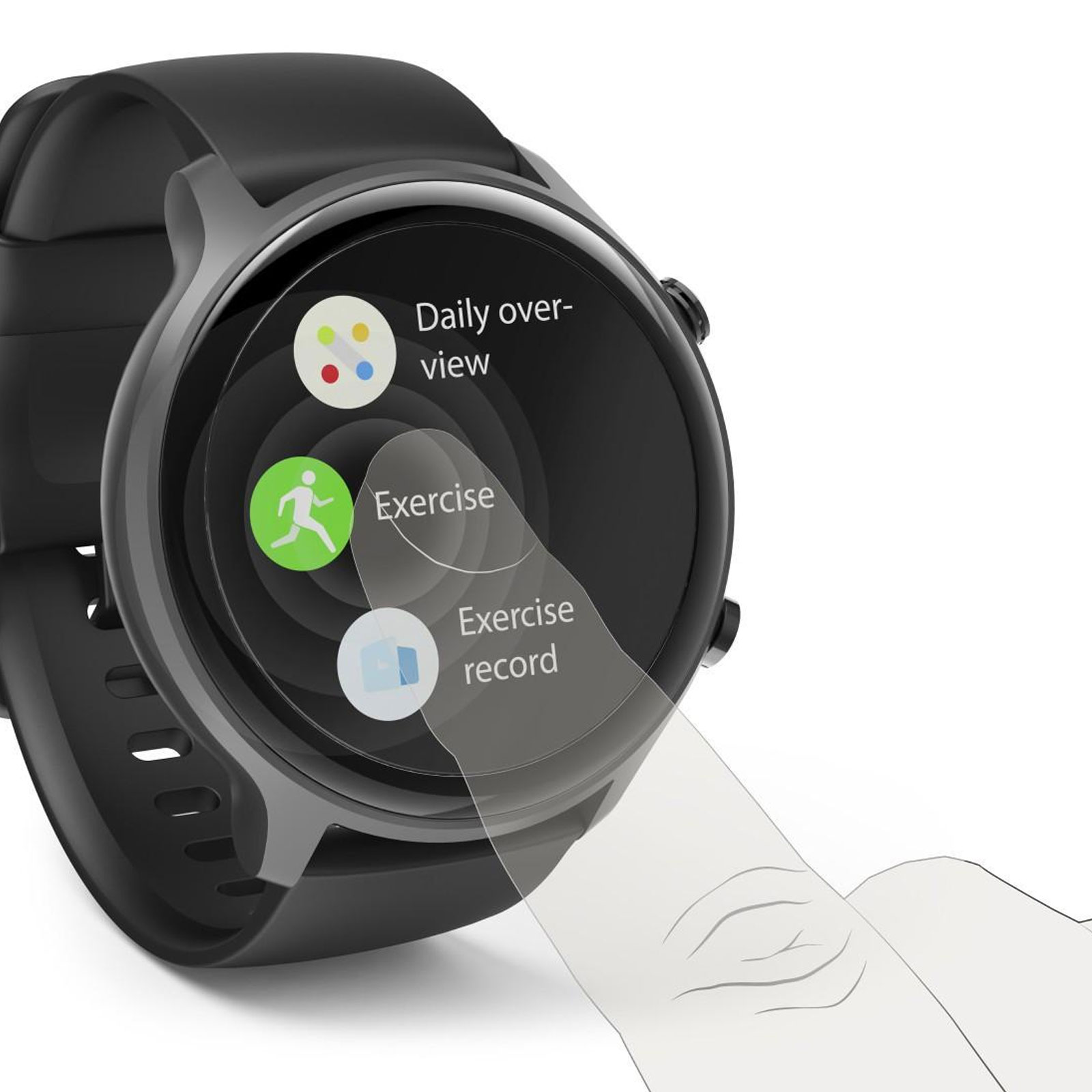 HAMA Smartwatch "Fit Watch 6910", GPS, wasserdicht, Herzfrequenz, Blutsauerstoff (00178610) (Herzfrequenzmessung, Schrittzähler)