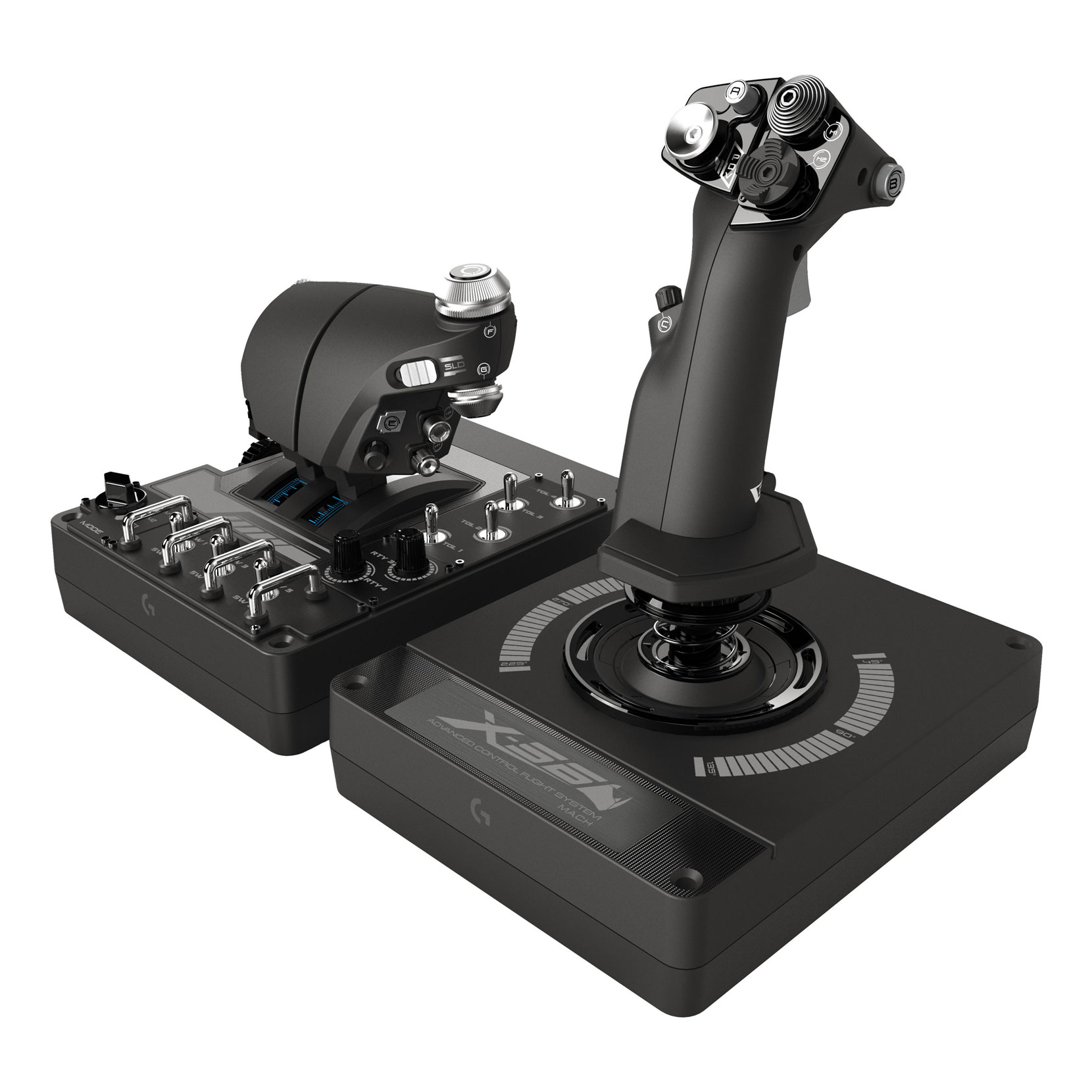 Saitek X56 HOTAS RGB Throttle & Stick Flugsteuerknüppel Joystick Gasregler