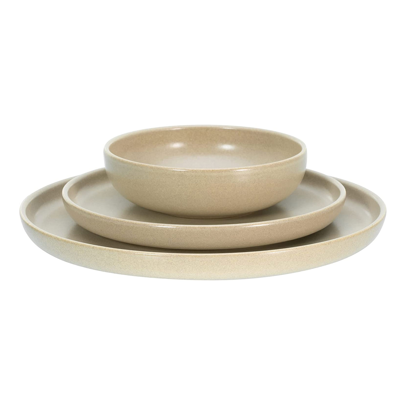 CreaTable, 33074, Serie Uno Sand, Teller Set 12 teilig