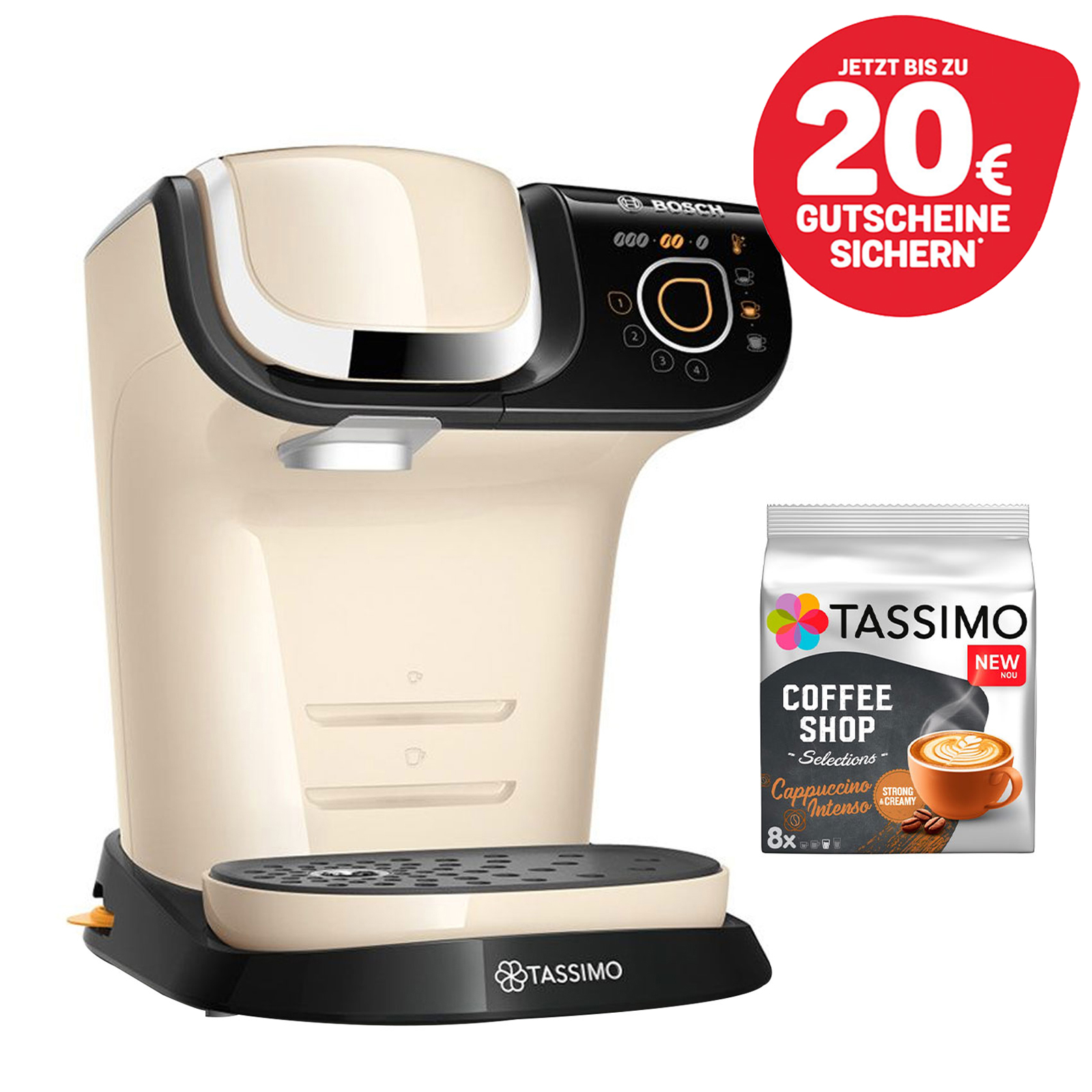 Bosch Tassimo Kapselmaschine inkl. 1x Cappuccino Intenso
