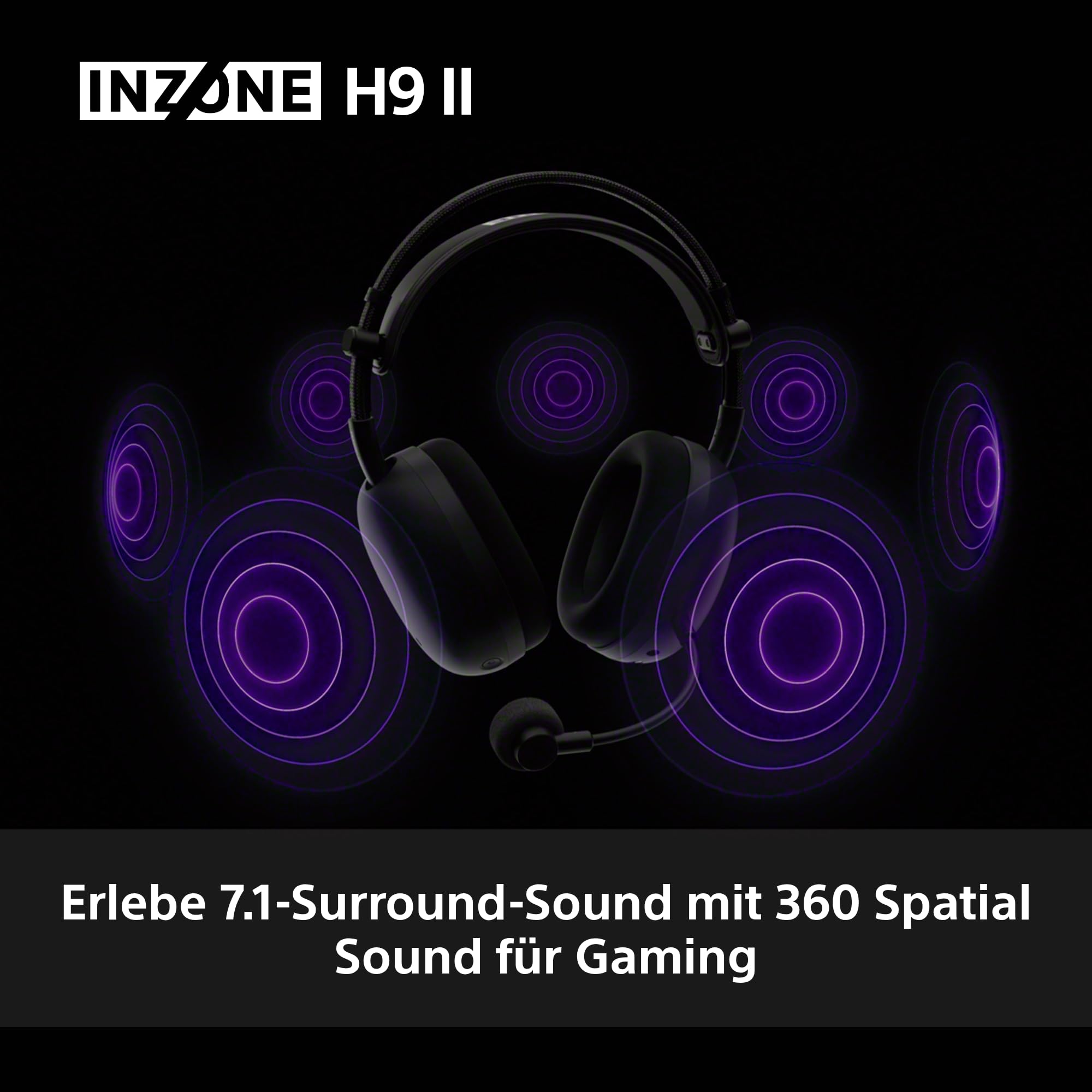Sony INZONE H9 II Kabelloses Noise Canceling PC-Gaming Headset, Leicht