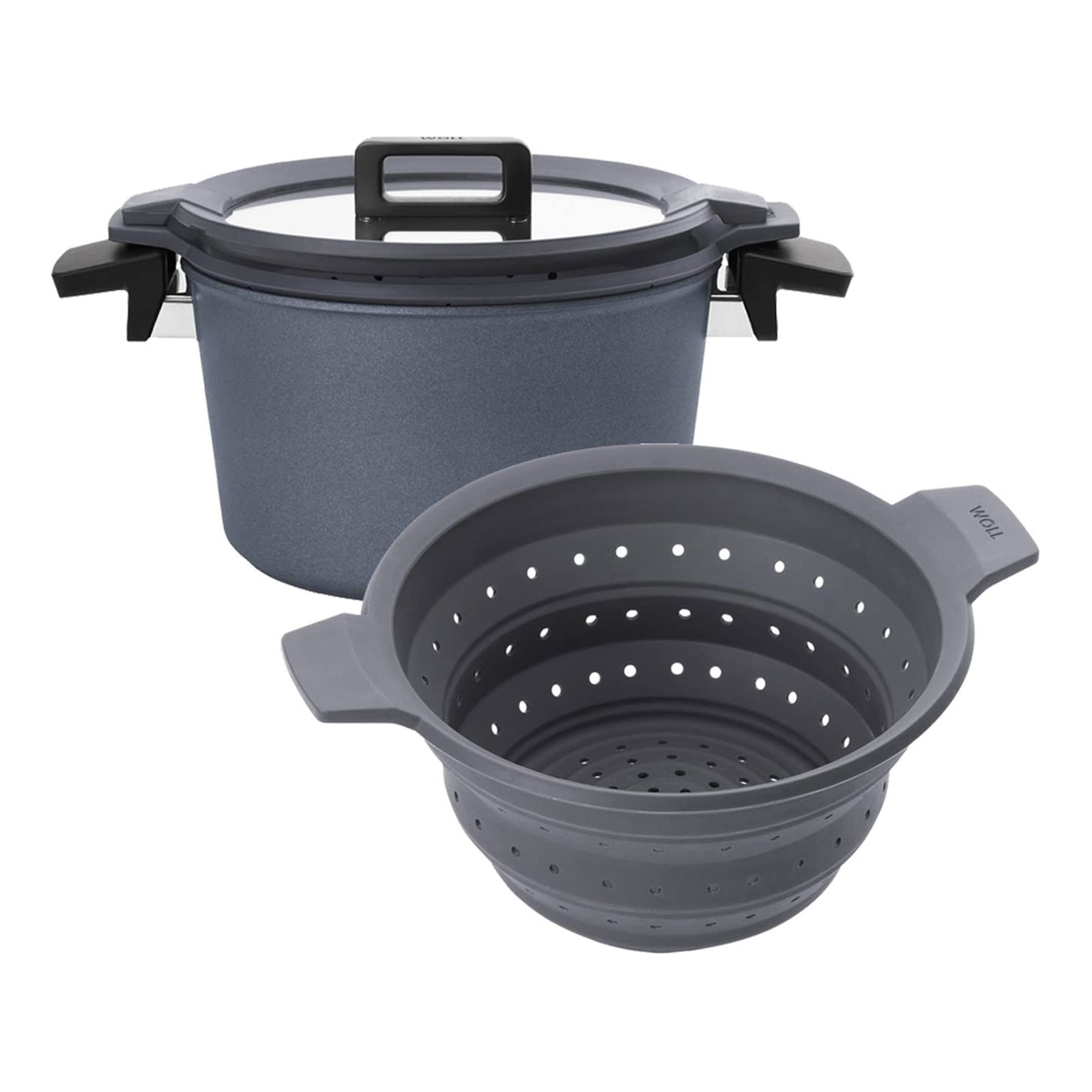 Woll concept plus Gusstopf Ø 28 cm 7,5 Liter mit Siebeinsatz