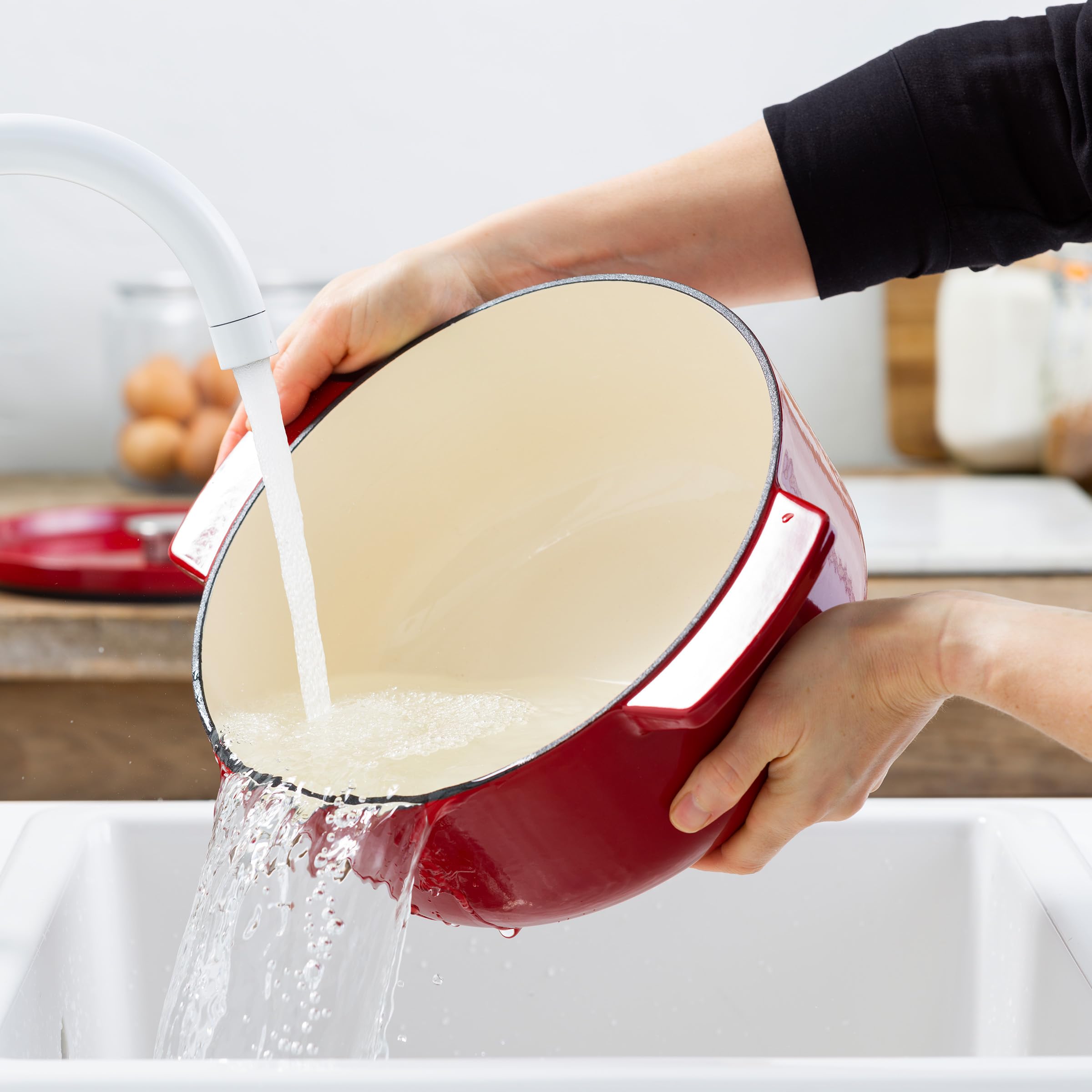 KitchenAid CC006063-001 Bräter mit Deckel - Oval 30cm Rot